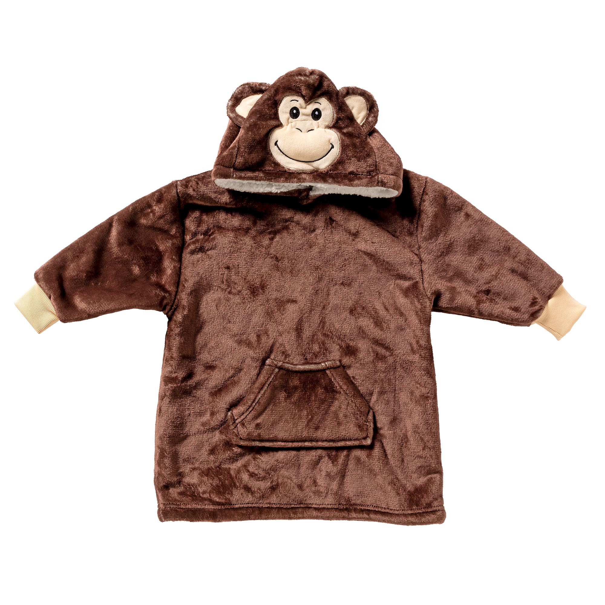 MONKEY - hoodie 45x60 cm - kinderen - aap - Partridge - bruin