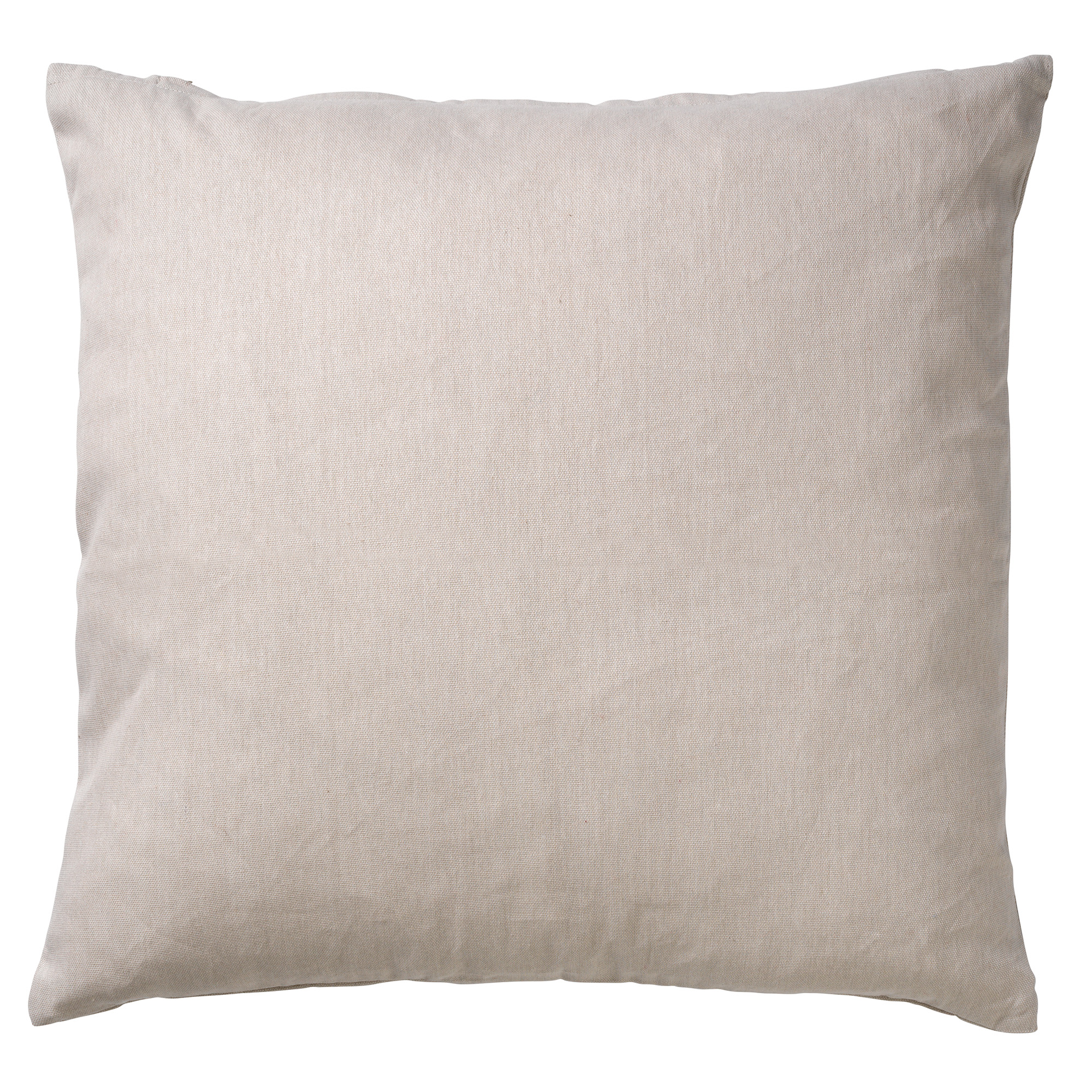 JAMES - Sierkussen 45x45 cm - duurzaam katoen - effen kleur - Pumice Stone - beige