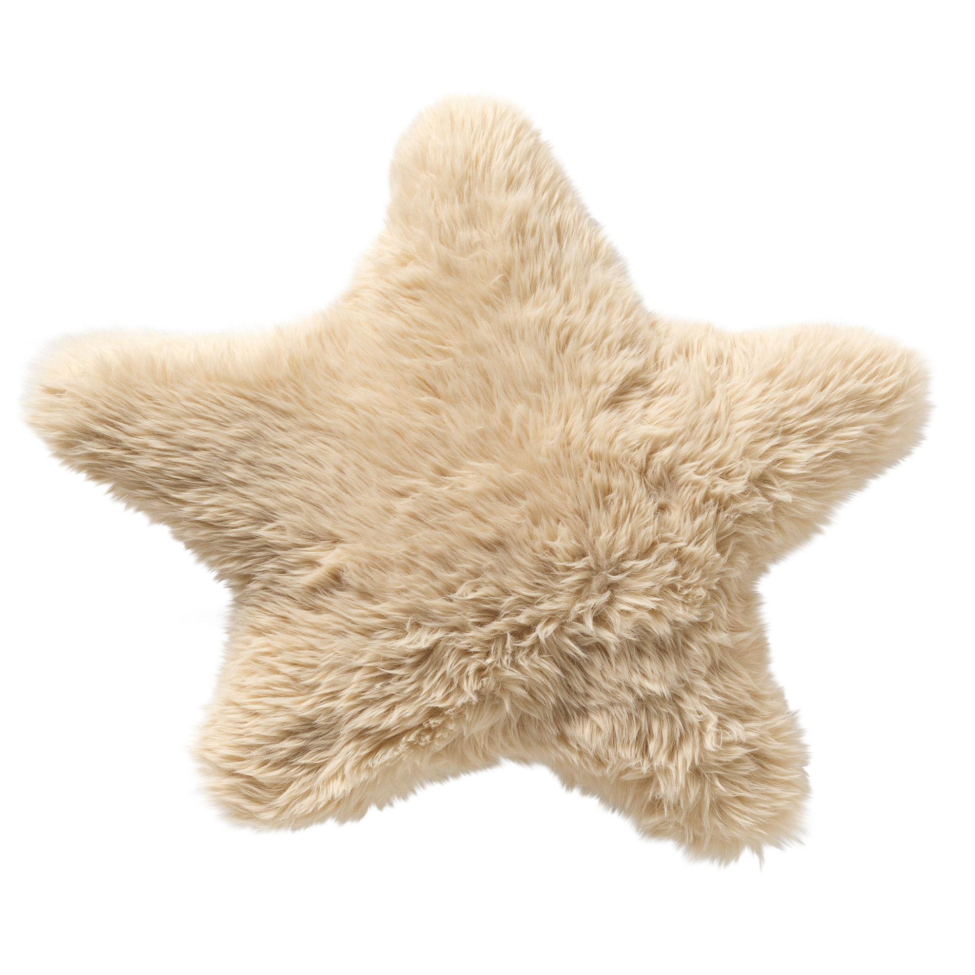 STERRE - Sierkussen 50x48 cm - fluffy kussen in stervorm - Bleached Sand - beige