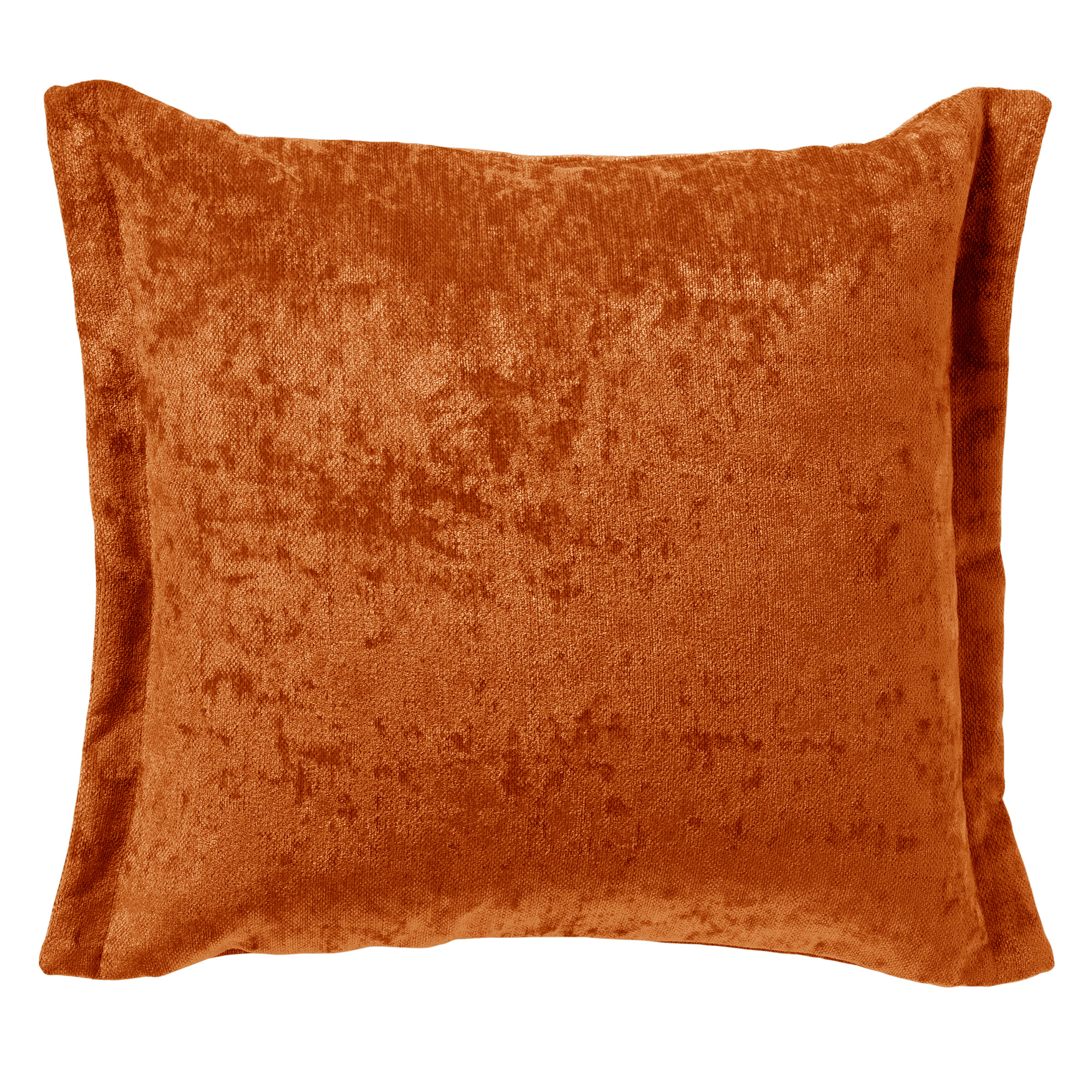 LEWIS - Kussenhoes velours 45x45 cm Potters Clay - oranje
