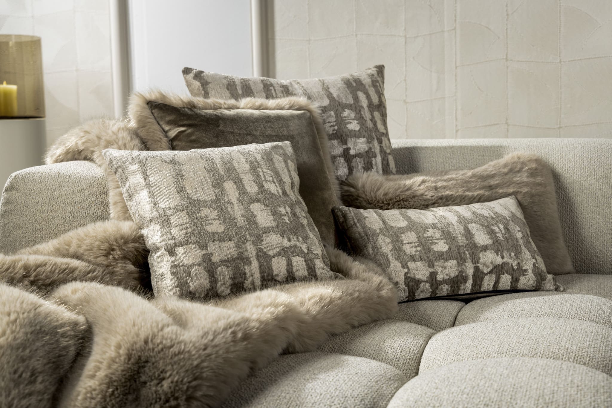 JULIA | sierkussen 30x50 cm | White Pepper | beige | Hoii | met luxe binnenkussen