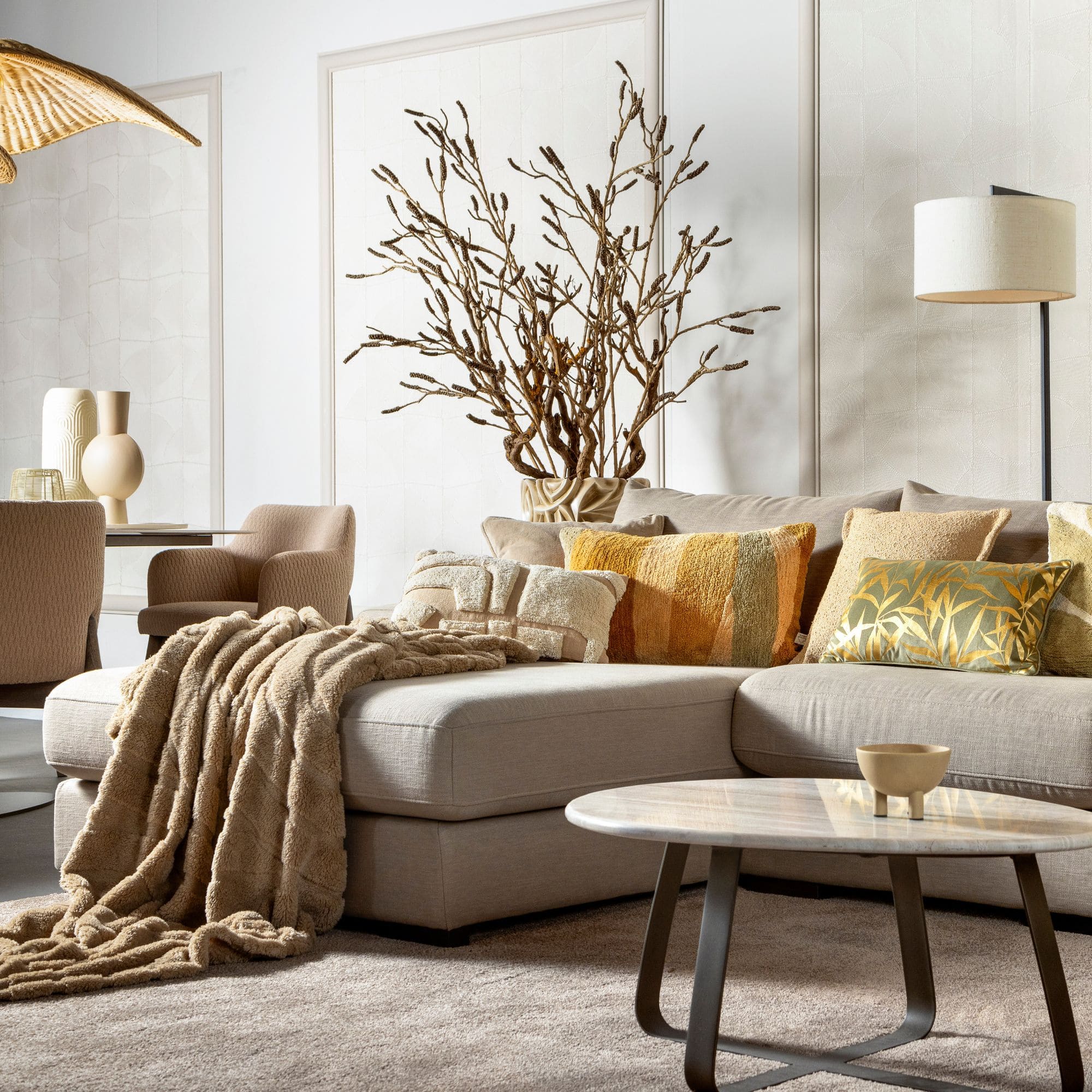 LESLIE - plaid 150x200 cm - 100% gerecycled polyester - Irish Cream - beige