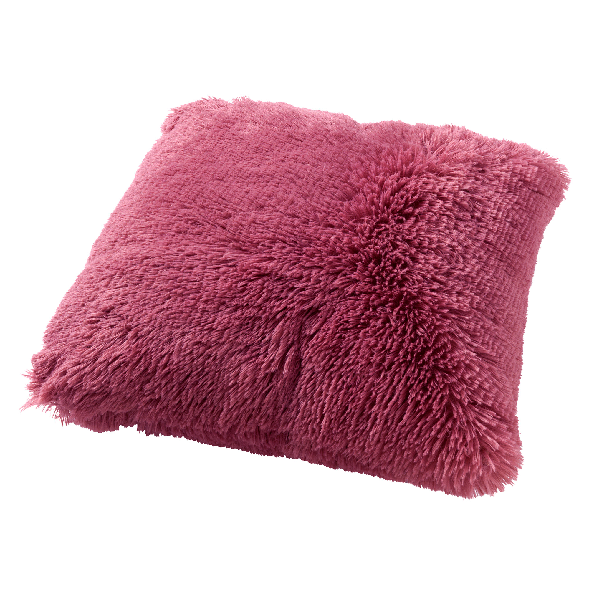 FLUFFY - Kussenhoes 45x45 cm - superzacht - effen kleur - Heather Rose - roze