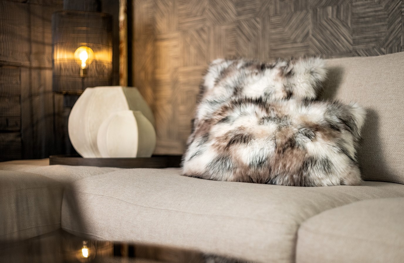 GISELE | Cushion 30x50 cm | Natural | Brown | Hoii | With luxury inner cushion