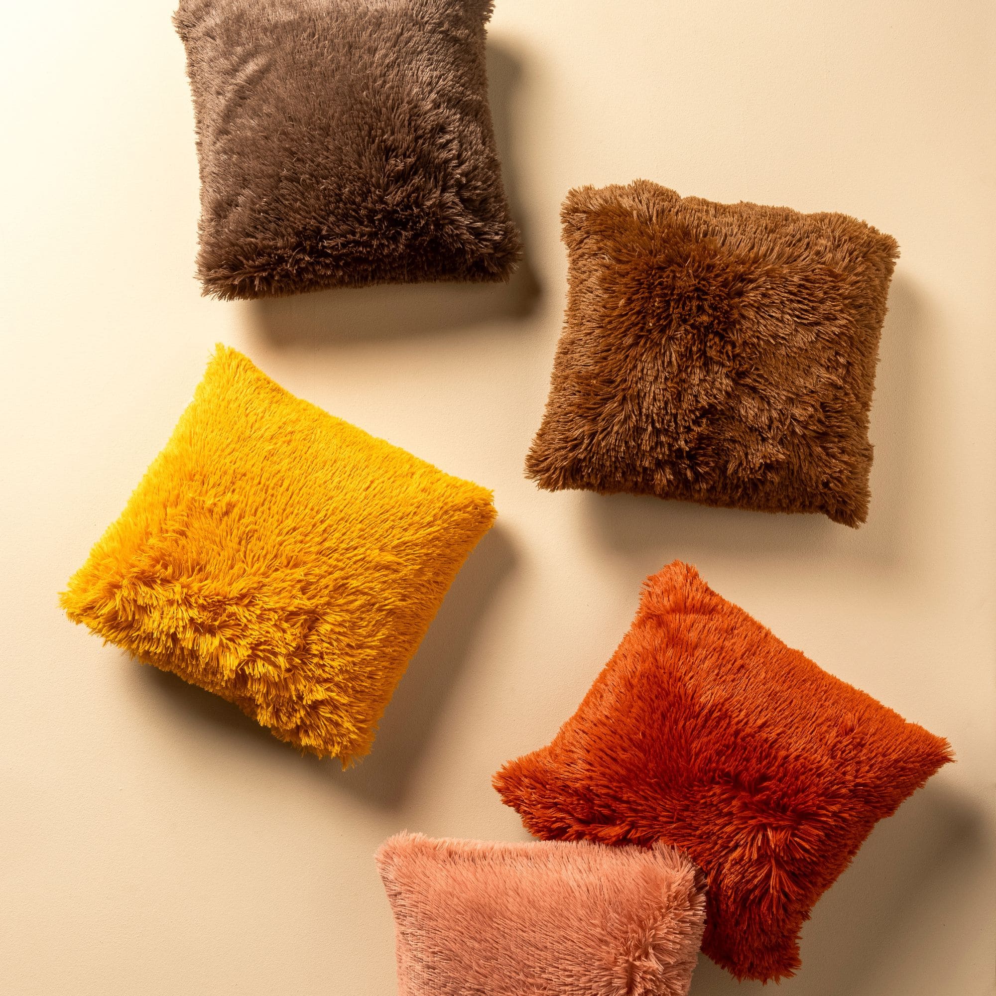 FLUFFY - sierkussen 60x60 cm - superzacht - XL kussen - Muted Clay - roze