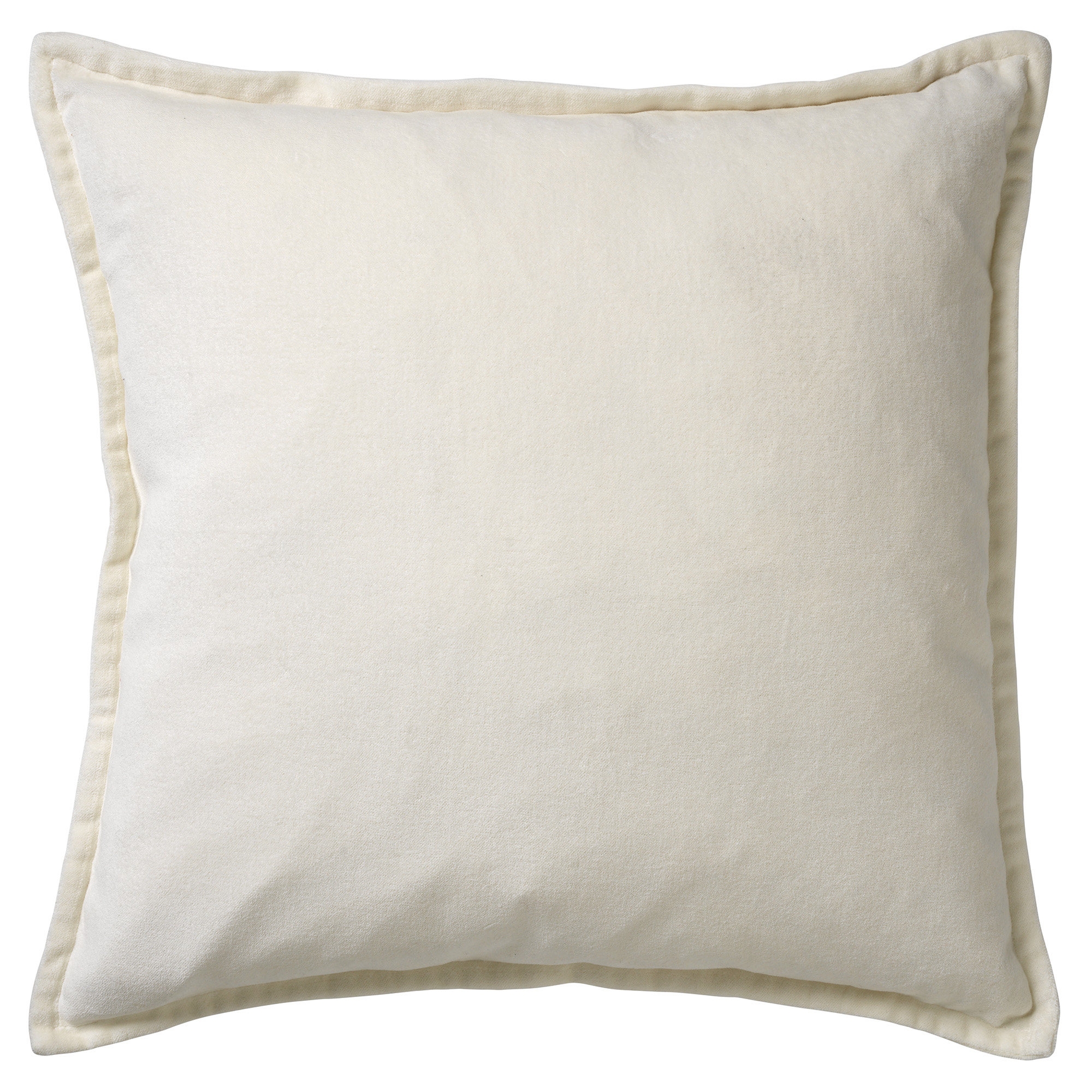 CAITH - Sierkussen 50x50 cm - 100% katoen velvet - lekker zacht - Snow White - wit