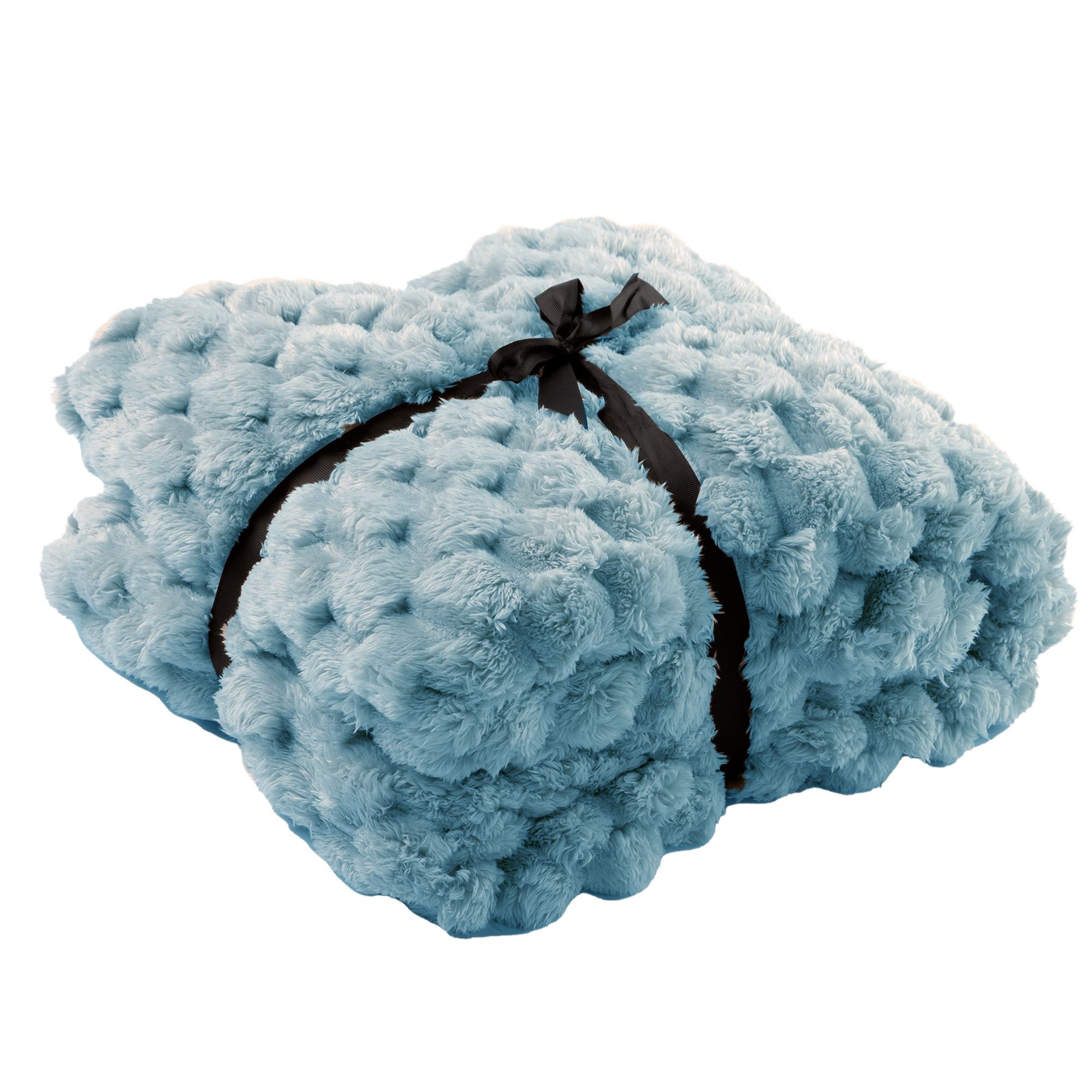 VIVIAN - plaid 150x200 cm - superzacht - 100% gerecycled - Sterling Blue - blauw