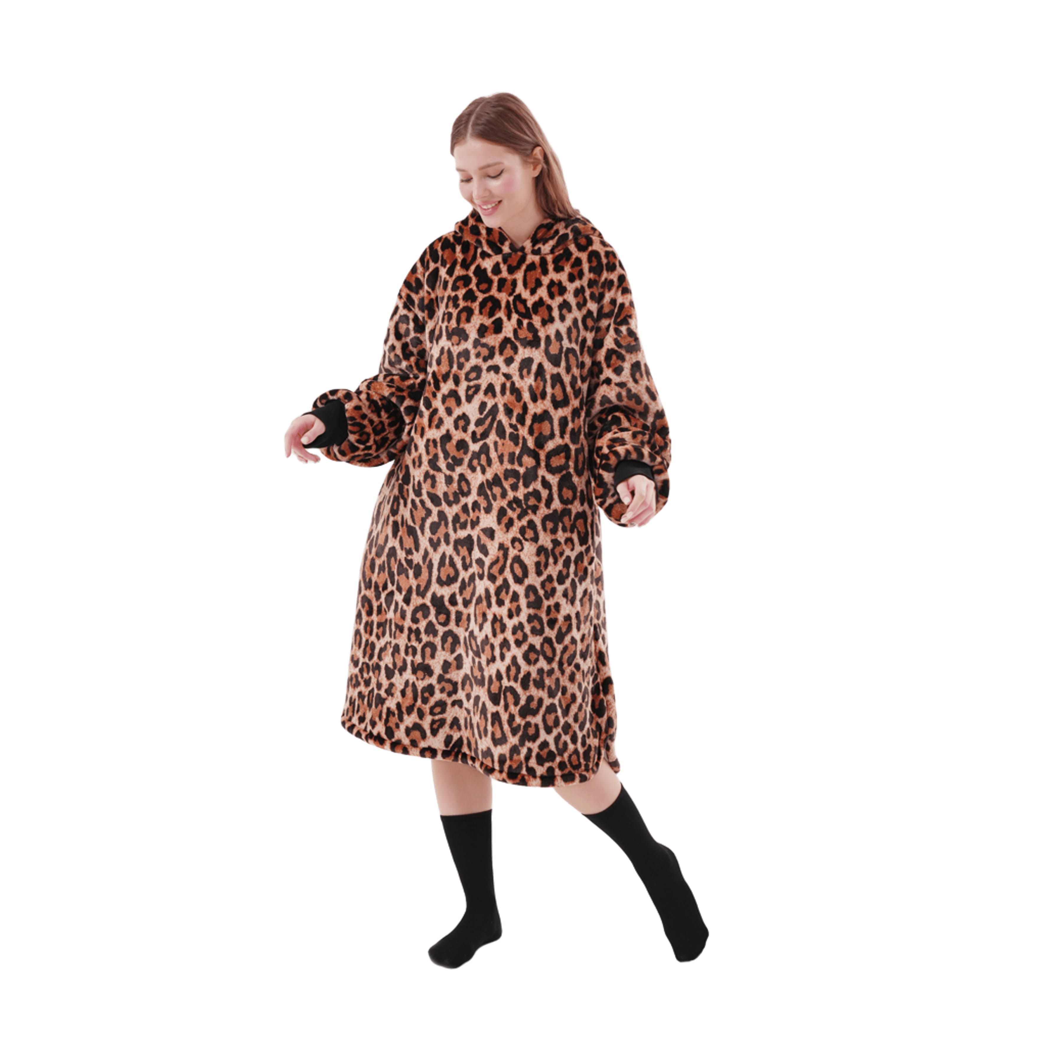 CHEETAH - hoodie 70x110 cm - dames - Tobacco Brown - bruin
