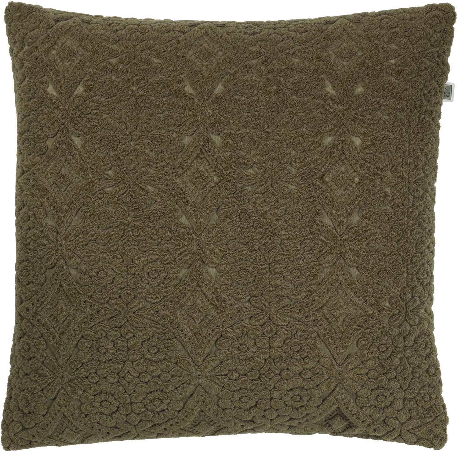 BABET - Sierkussen olijf 45x45 cm - groen