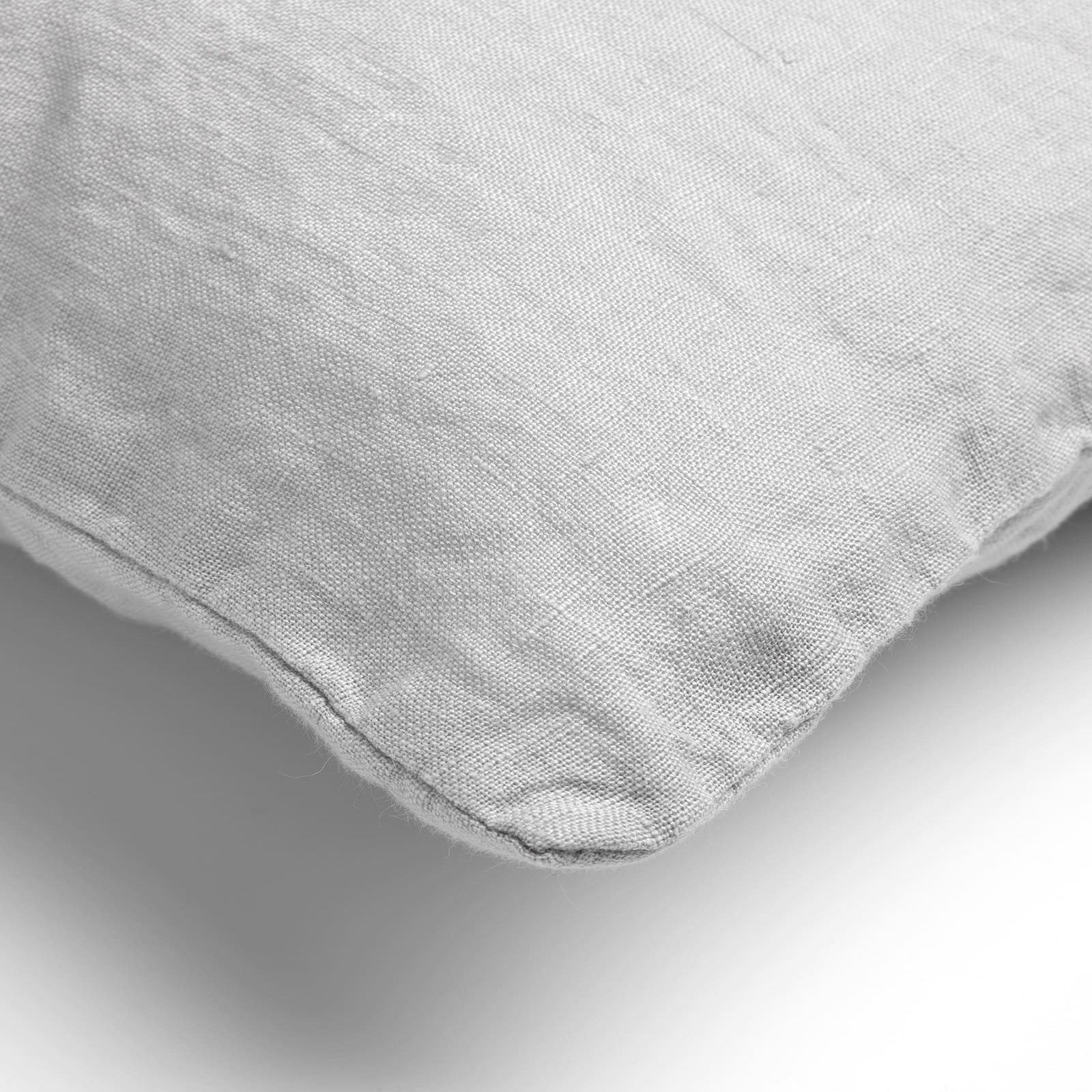 LINN - Sierkussen 45x45 cm - 100% linnen - effen kleur - Micro Chip - lichtgrijs