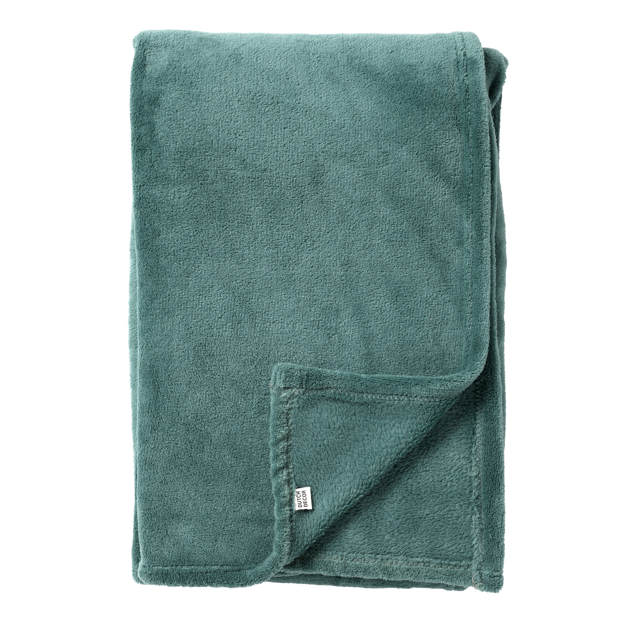 OWEN - Plaid 130x160 cm - coral fleece deken - heerlijk zacht - Sagebrush Green - groen