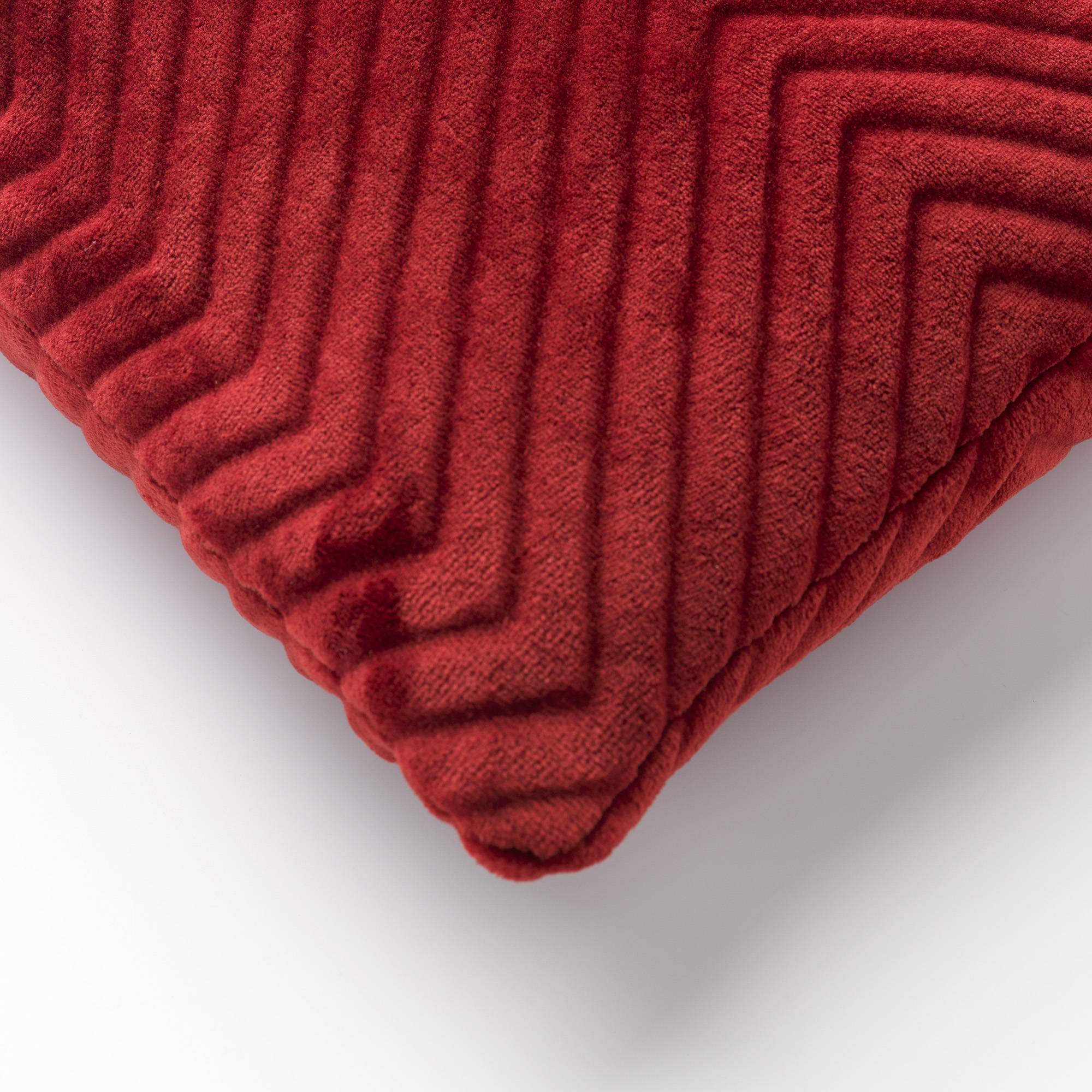 ZICO - Sierkussen zigzag 45x45 cm Merlot - rood - superzacht