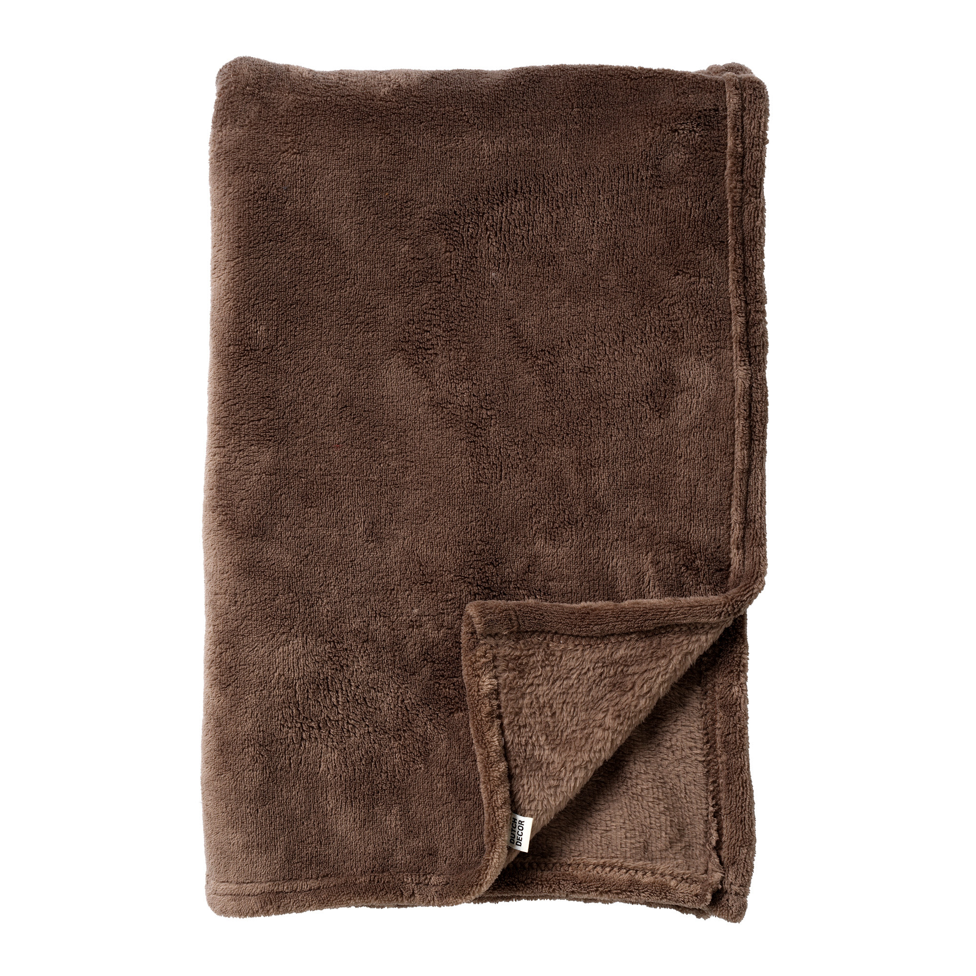 OWEN - Plaid 130x160 cm - coral fleece deken - heerlijk zacht - Chocolate Martini - bruin