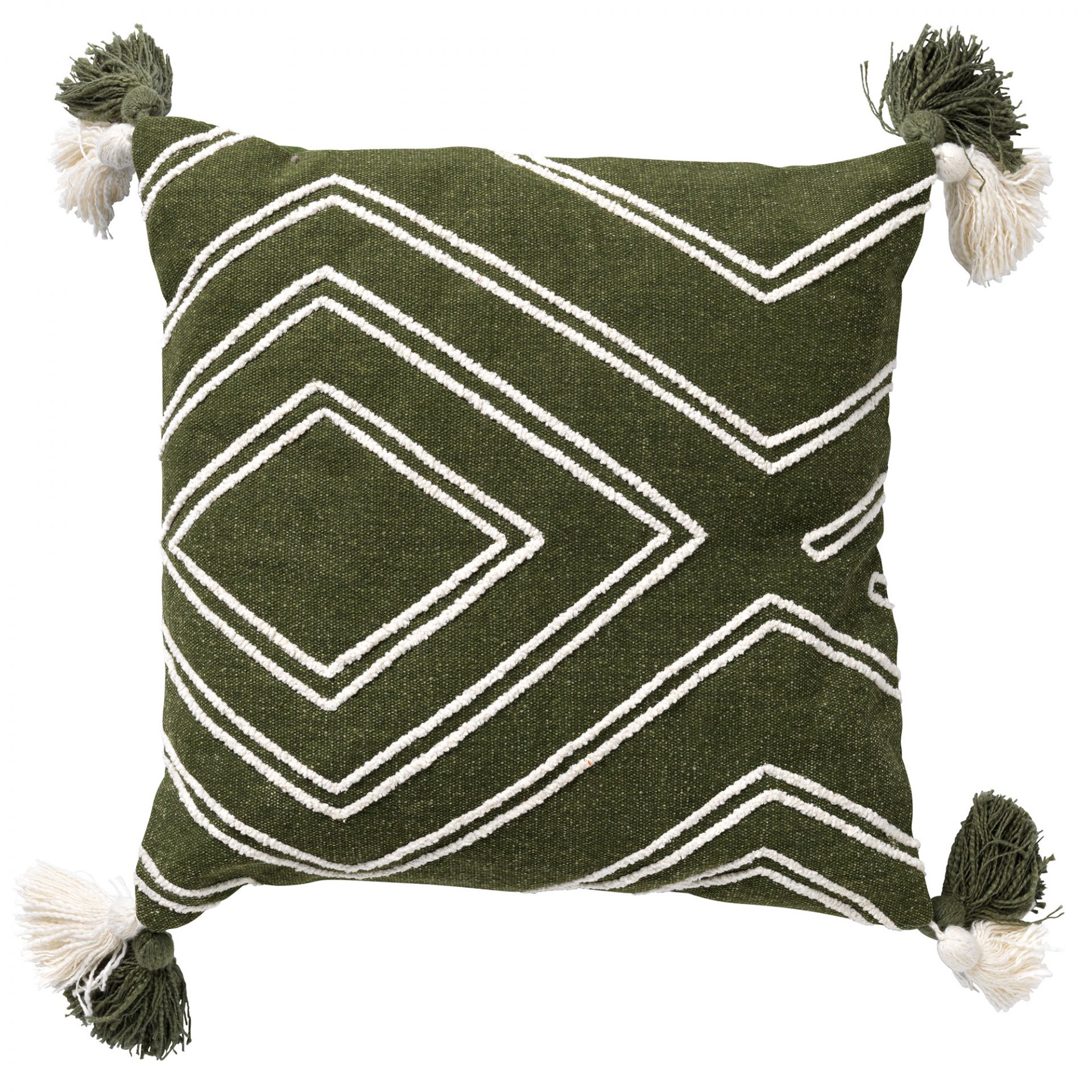 ZOE - Kussenhoes van katoen 45x45 cm Chive - groen