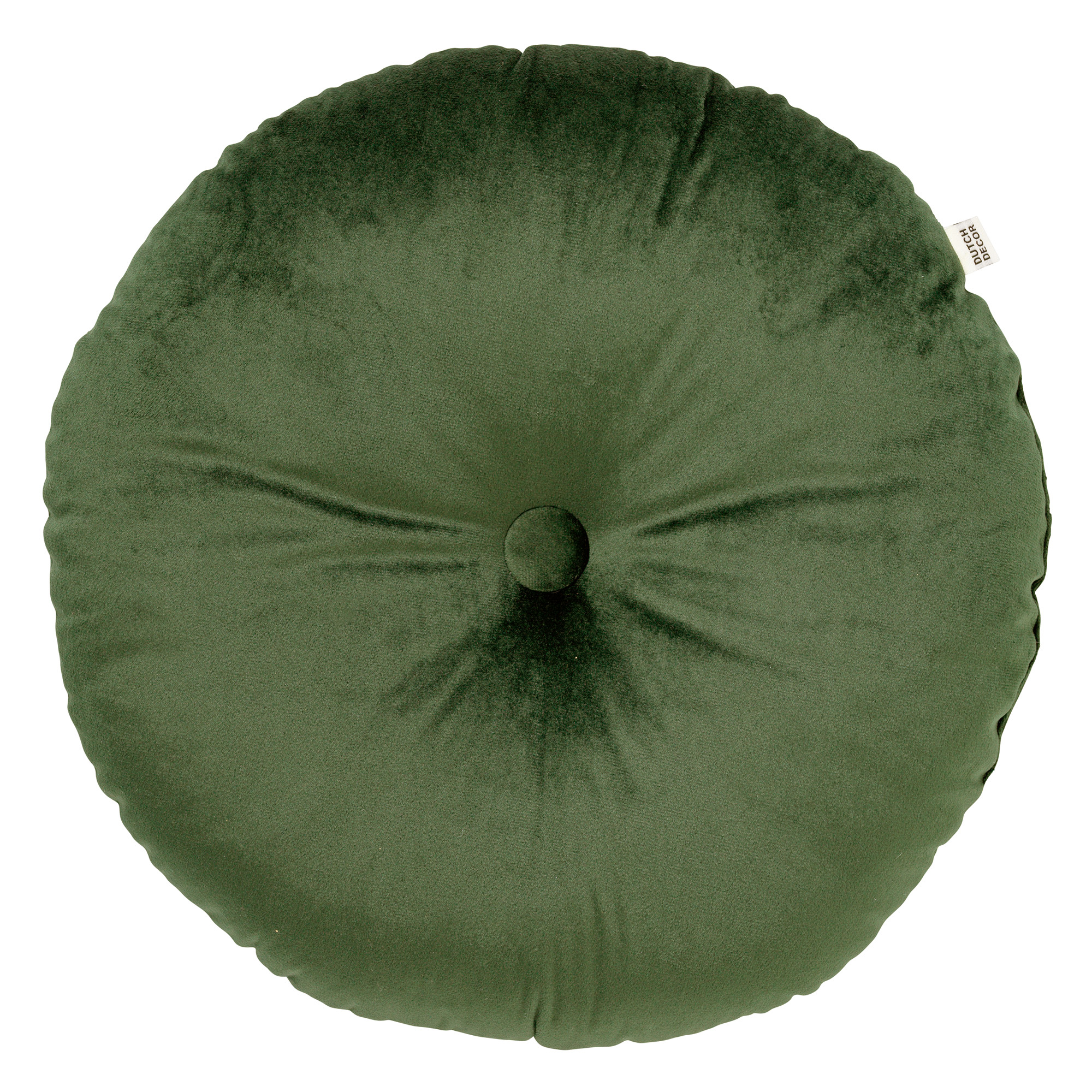 OLLY - Sierkussen rond velvet 40 cm -  Chive - olijfgroen