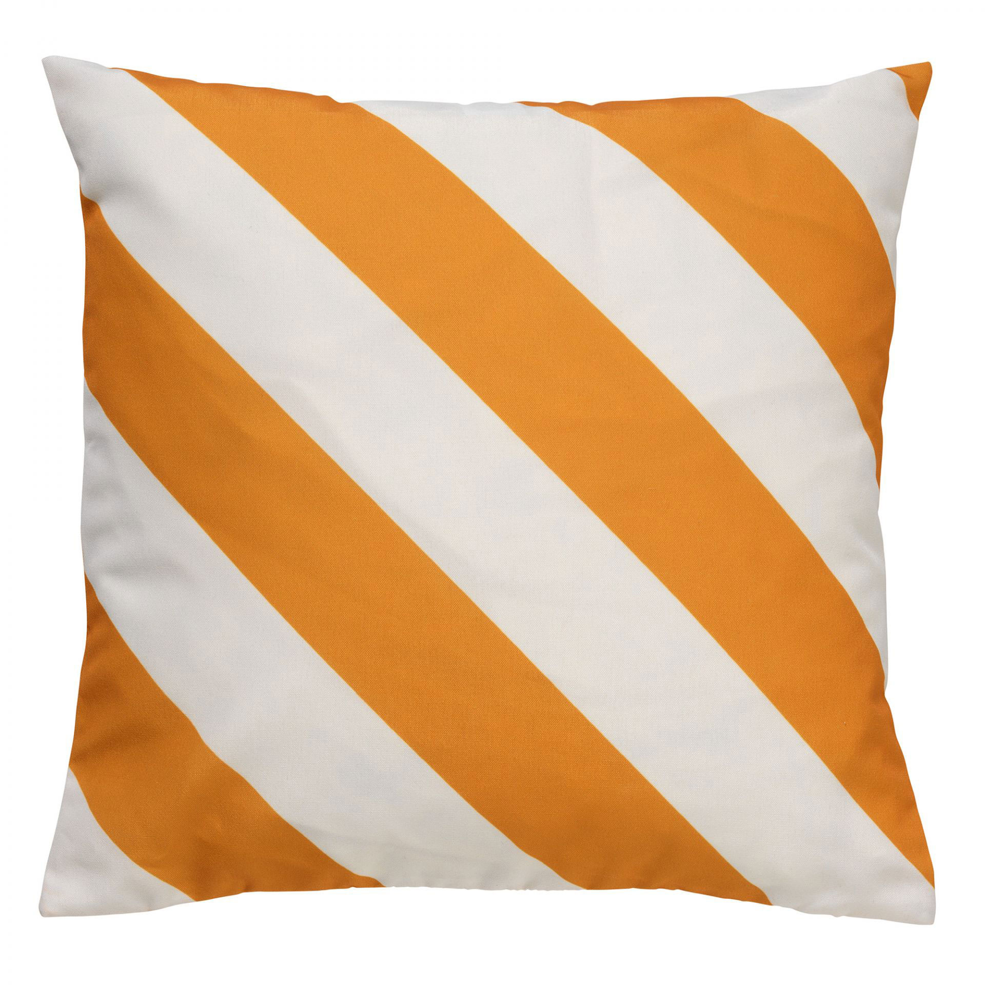 SANZENO - Outdoor Sierkussen 45x45 cm - waterafstotend en uv-bestendig - gestreept - Golden Glow - wit en  geel
