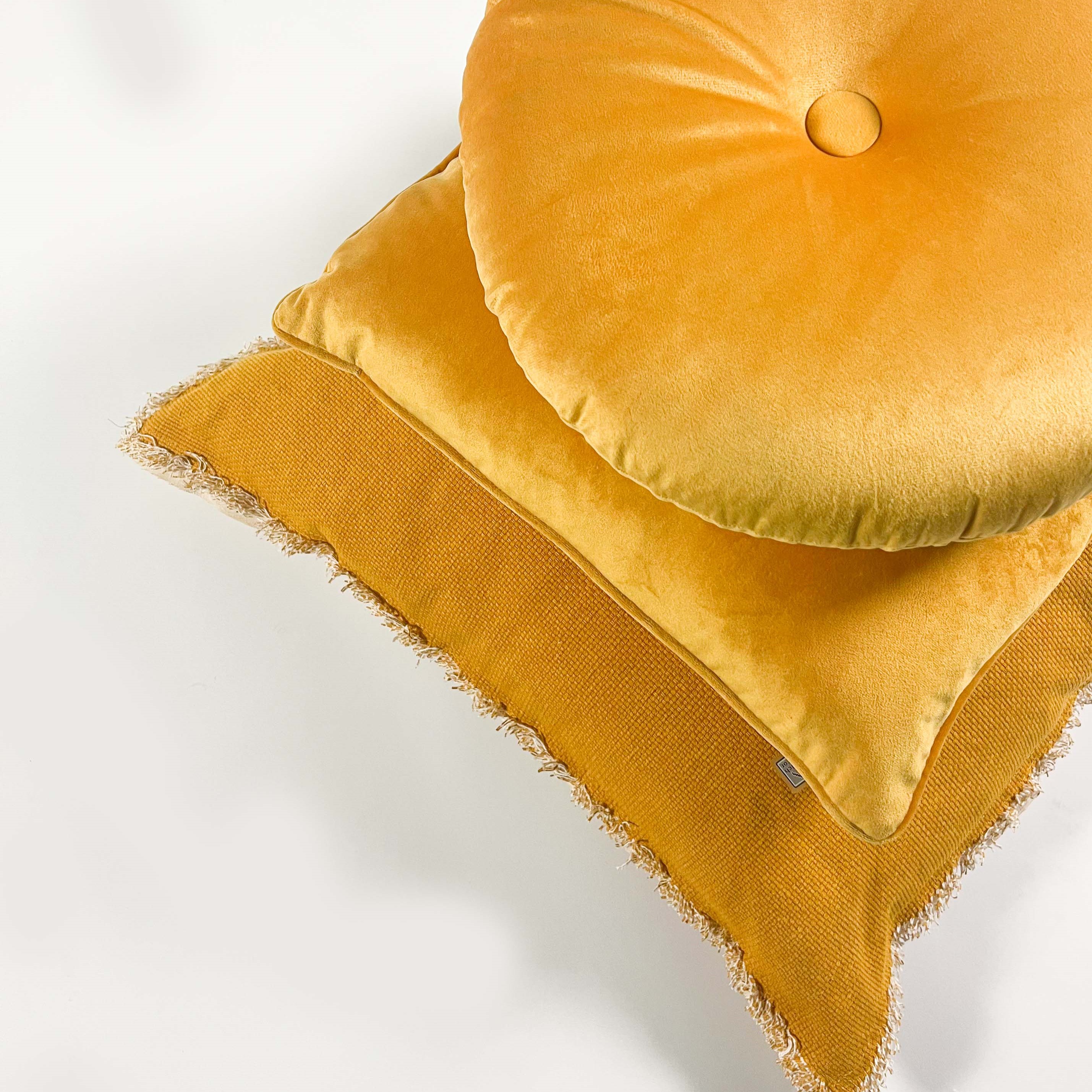 BURTO - Kussenhoes van gewassen katoen Golden Glow 60x60 cm - geel