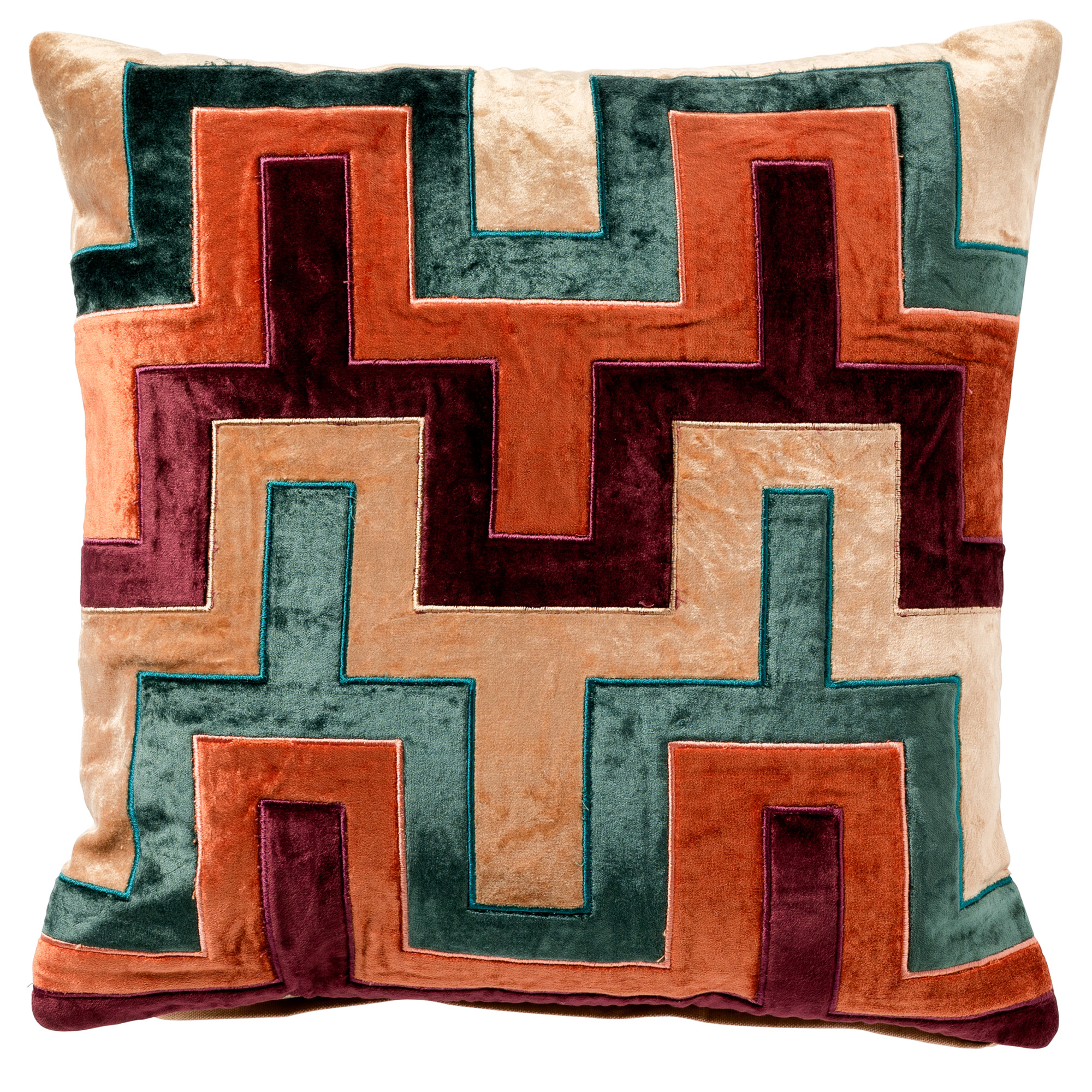 BELLONA | Sierkussen | 45x45 cm Semolina | Beige |  Velours | Hoii | met GRS verenvulling
