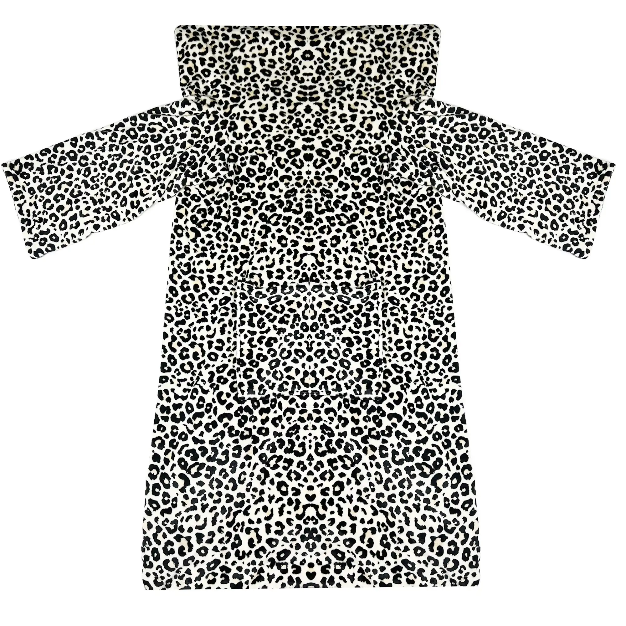 GIANNA - Plaid met mouwen 150x200 cm - dierenprint - flannel fleece - Semolina