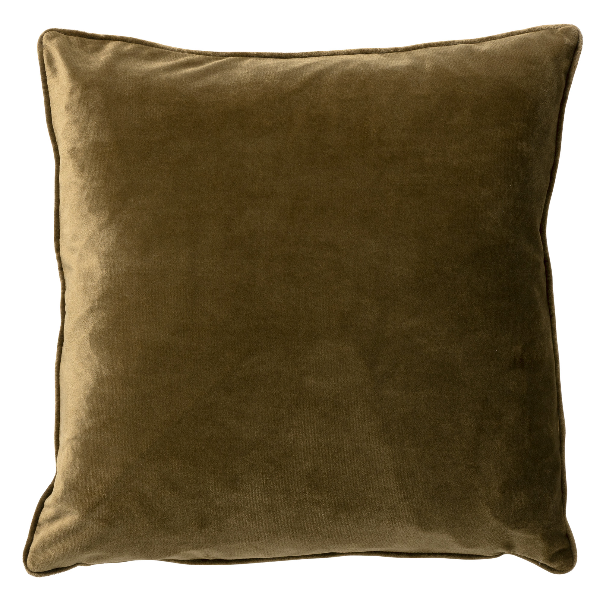 FINN - Sierkussen 45x45 cm - velvet - effen kleur - Military Olive - groen