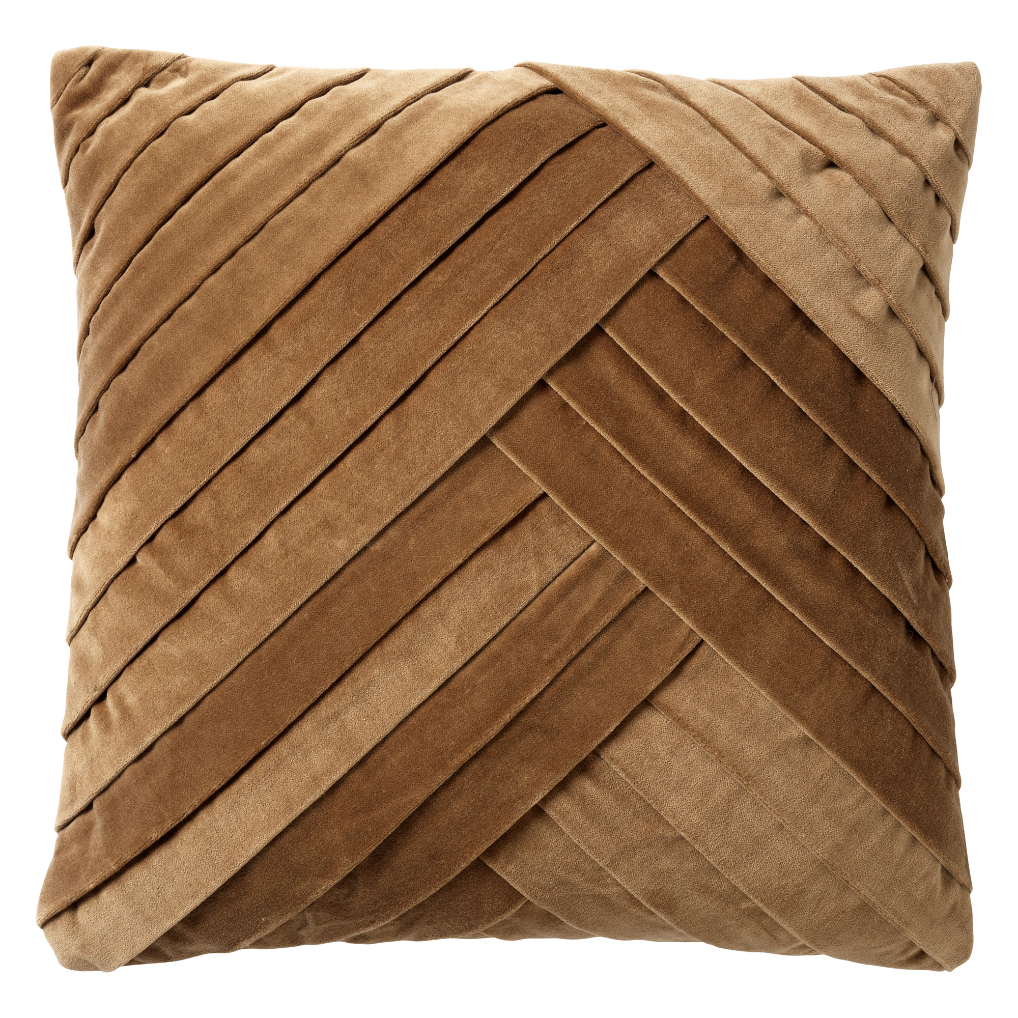GIDI - Kussenhoes velvet 45x45 cm - Tobacco Brown - bruin