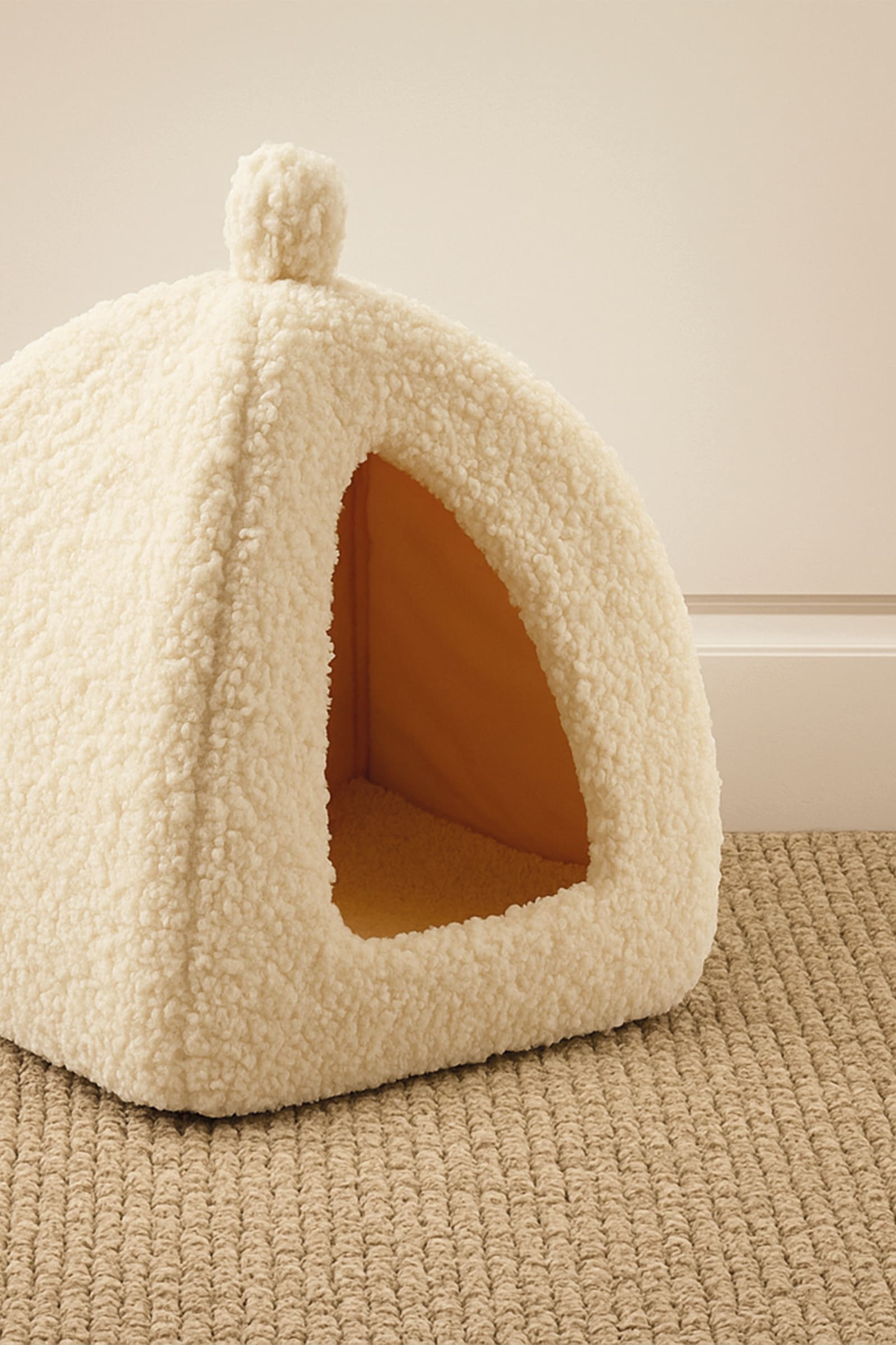 BIBI - dierenmand 32x32x42 cm - hond/kat - teddystof - beige