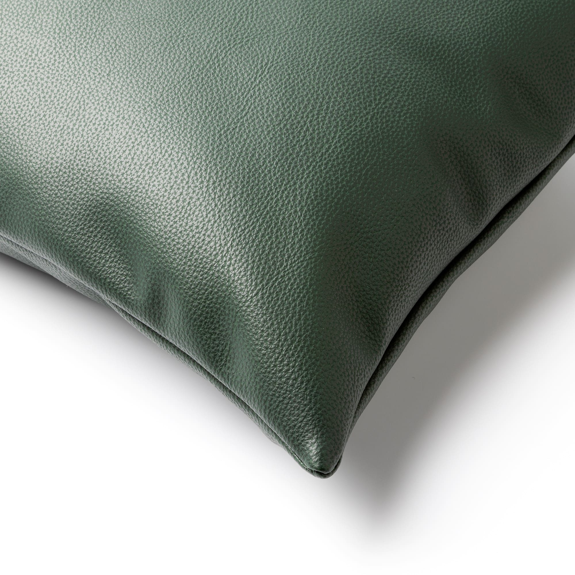 JARED - sierkussen 45x45 cm - leerlook - effen kleur - Garden Topiary - groen