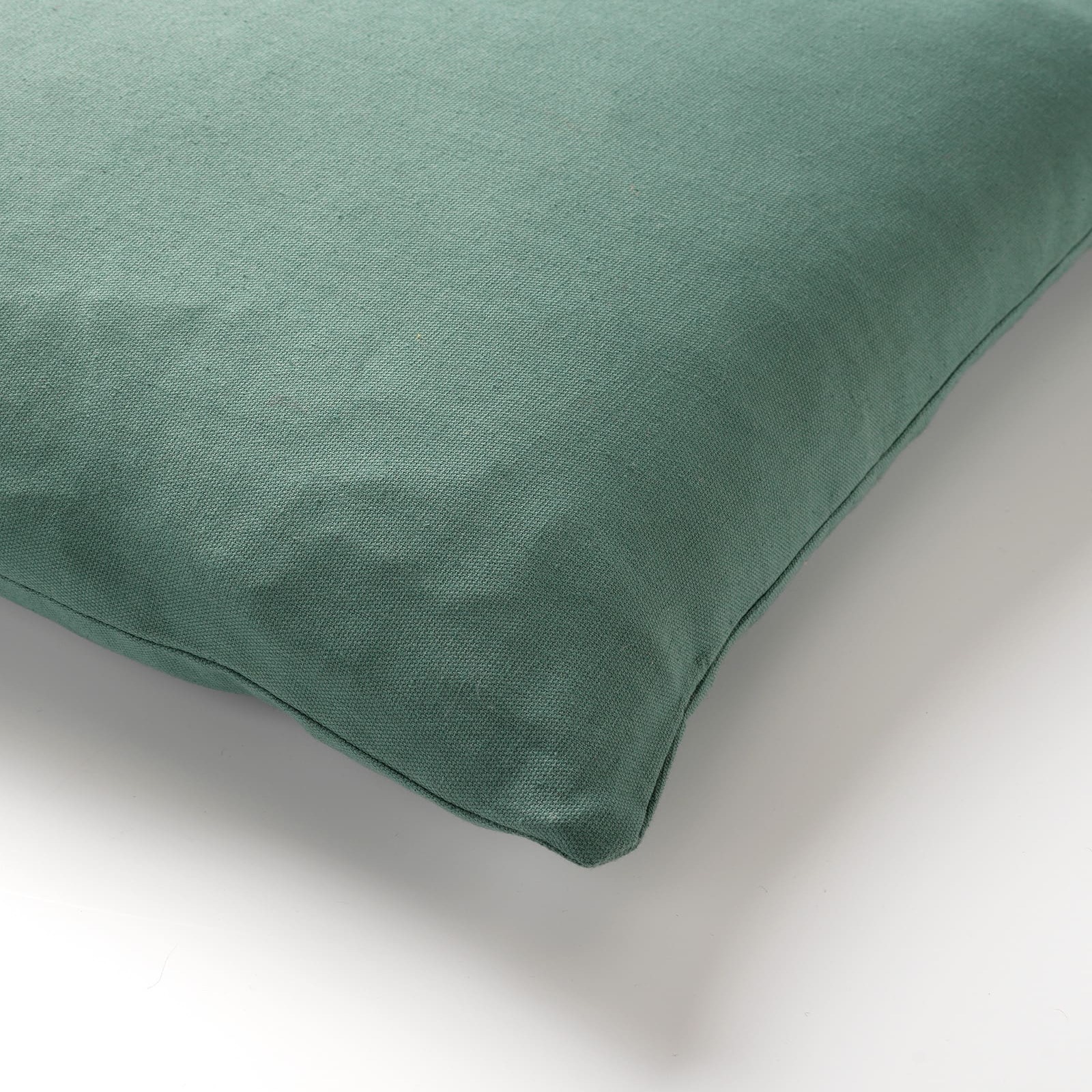 JAMES - Kussenhoes 45x45 cm - duurzaam katoen - effen kleur - Sagebrush Green - groen