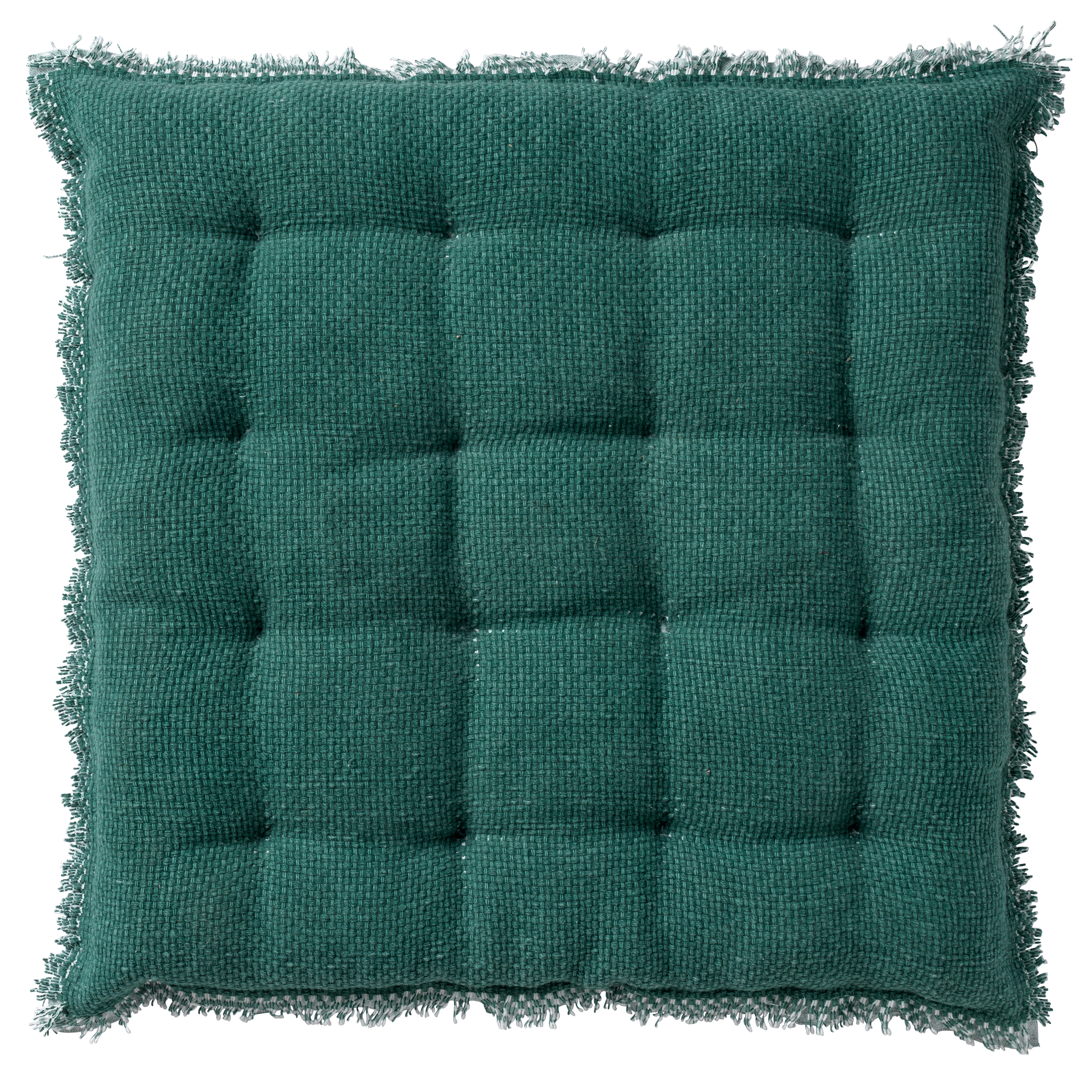 BURTO - Stoelkussen van gewassen katoen Sagebrush Green 40x40 cm - groen
