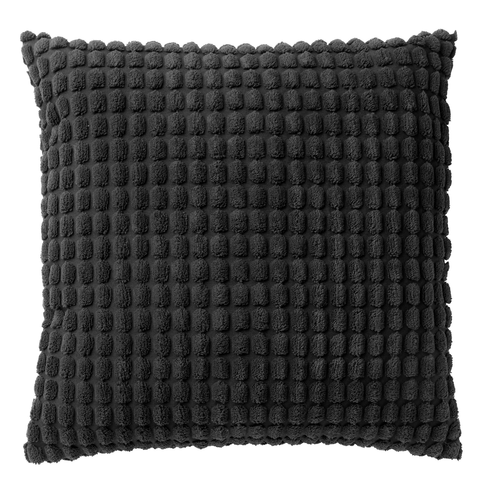 ROME - Kussenhoes 45x45 cm - 100% polyester - effen kleur - Raven - zwart