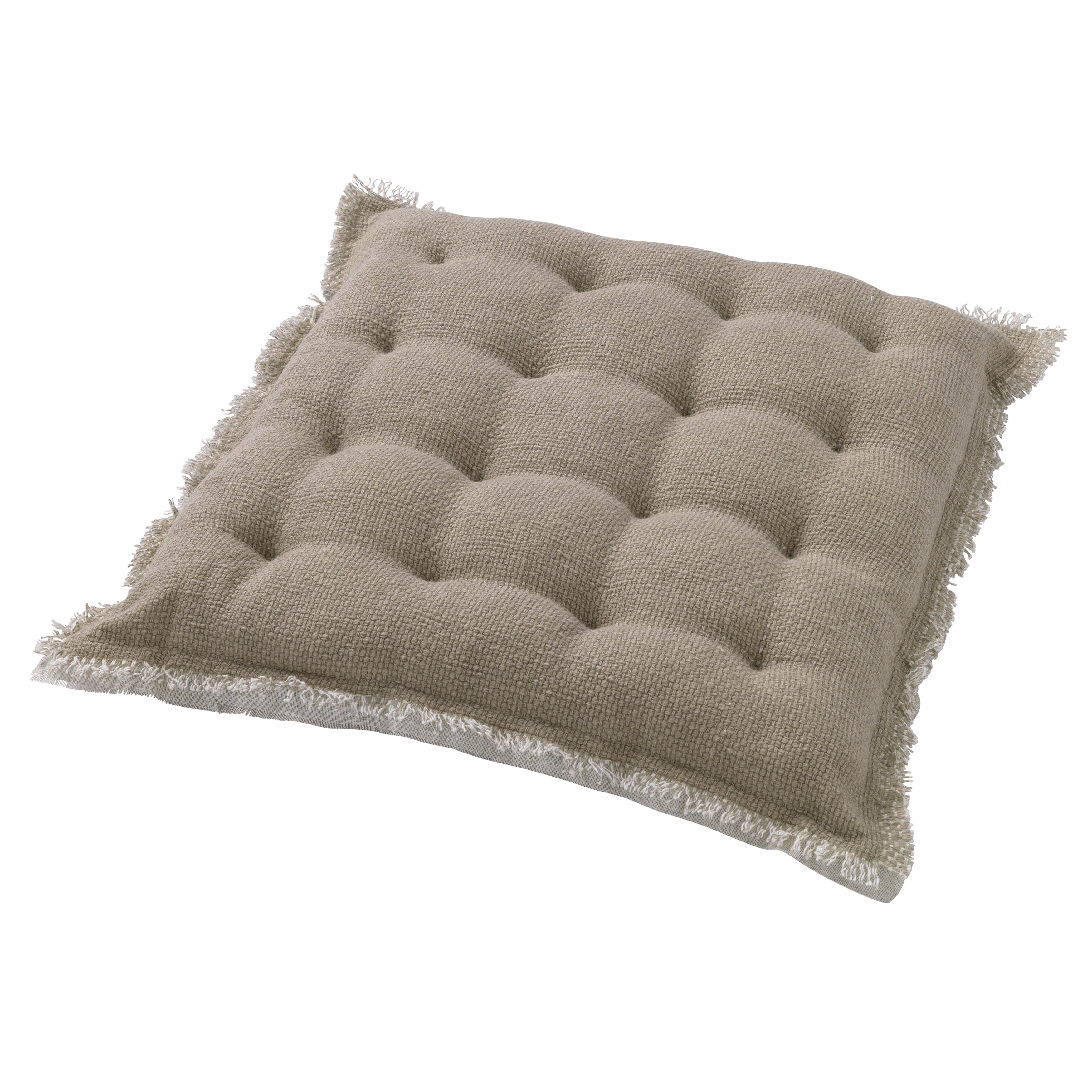 BURTO - Stoelkussen van gewassen katoen Pumice Stone 40x40 cm - beige