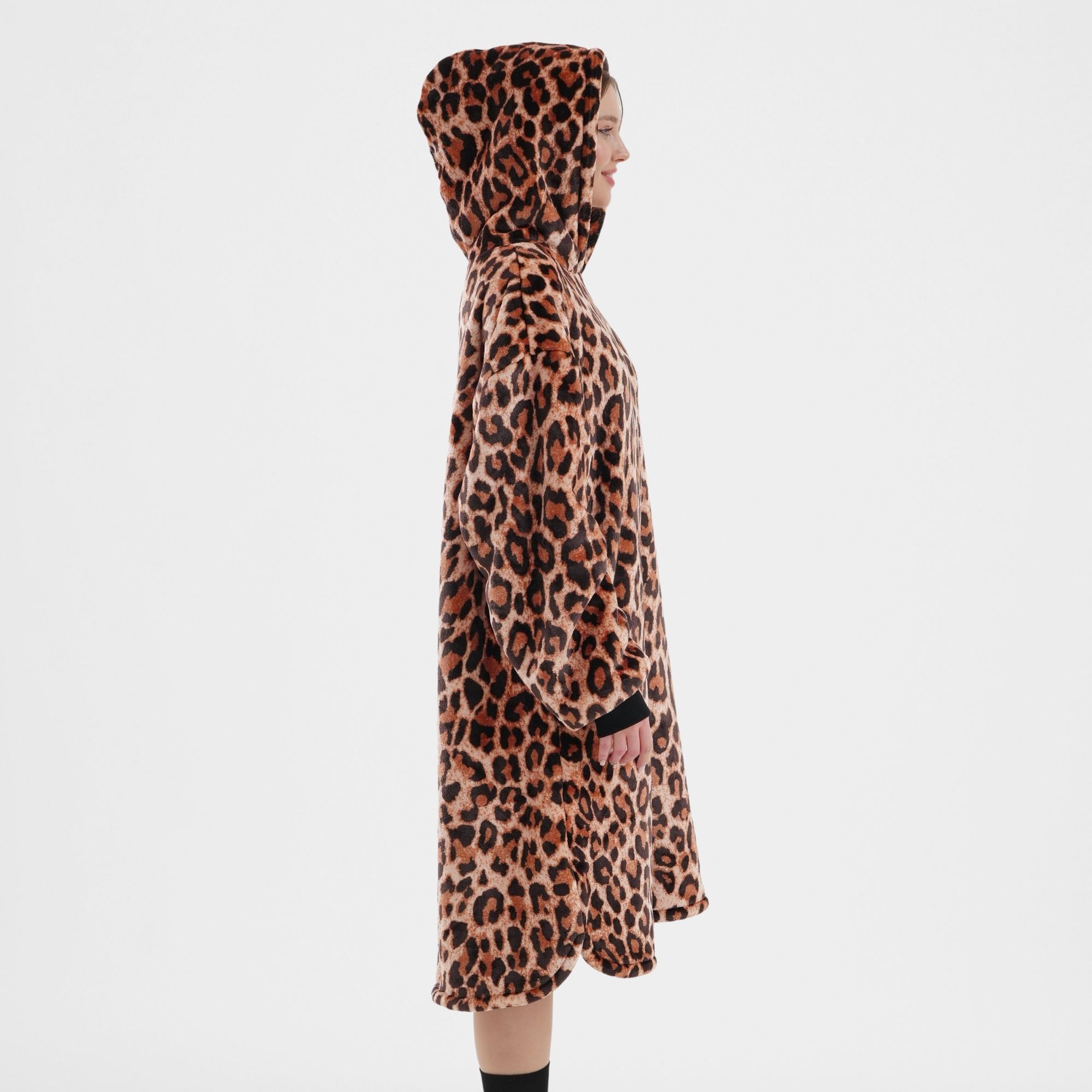 CHEETAH - hoodie 70x110 cm - dames - dierenprint - Tobacco Brown - bruin