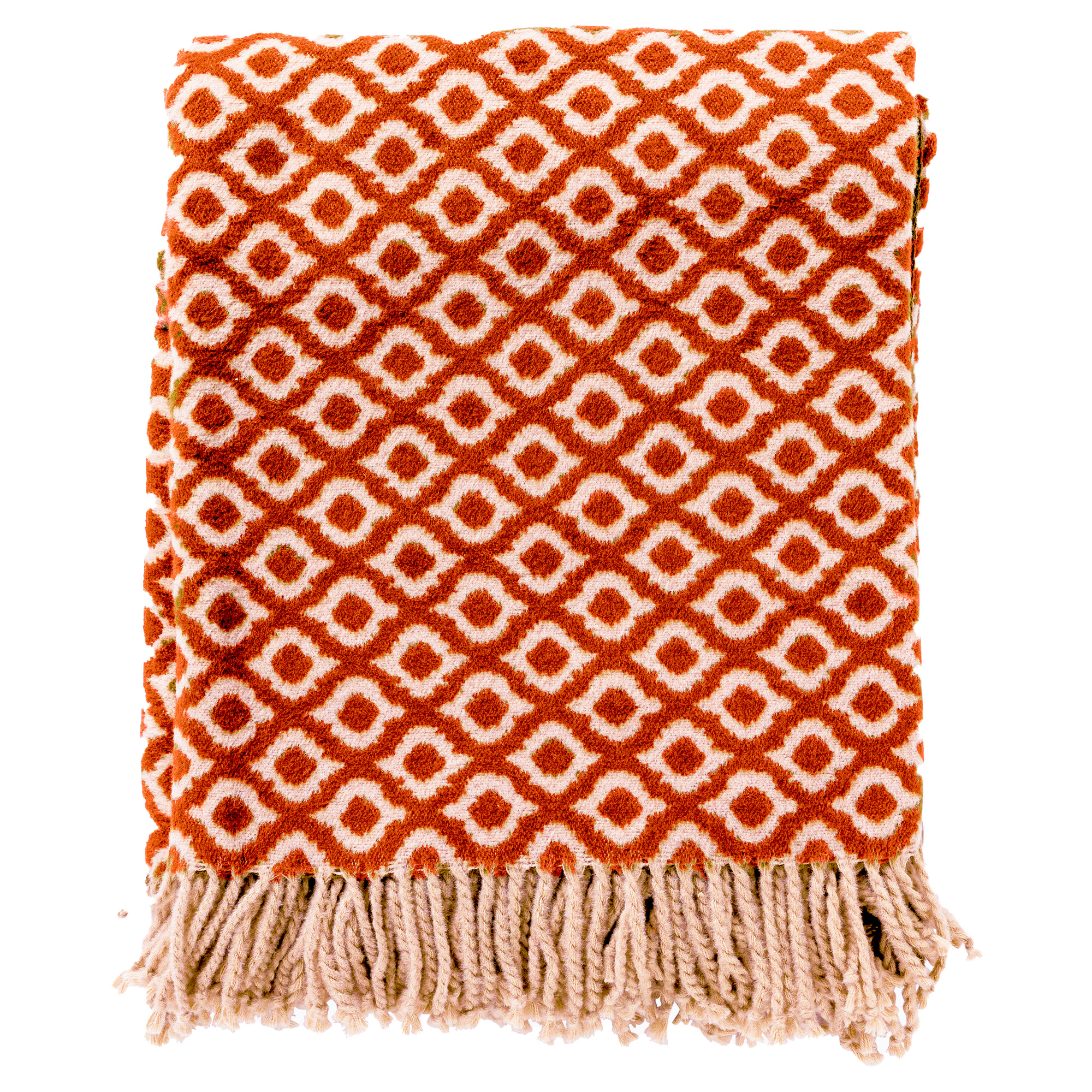 ISABELLA |  Plaid | 150x200 cm Potters Clay | Oranje | Uni | Hoii | 60% Katoen 40% Acryl
