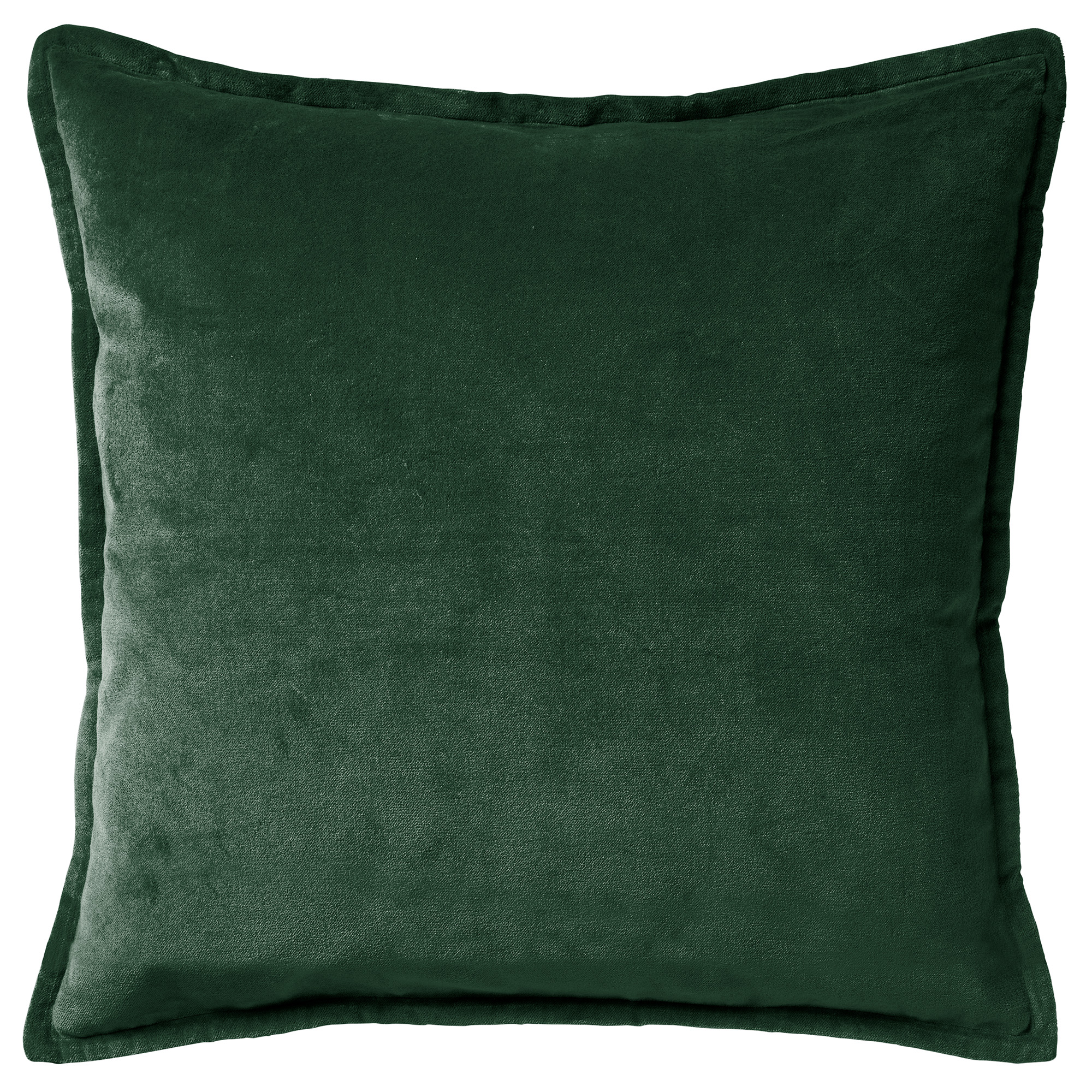 CAITH - Sierkussen 50x50 cm - 100% katoen velvet - lekker zacht - Mountain View - donkergroen 