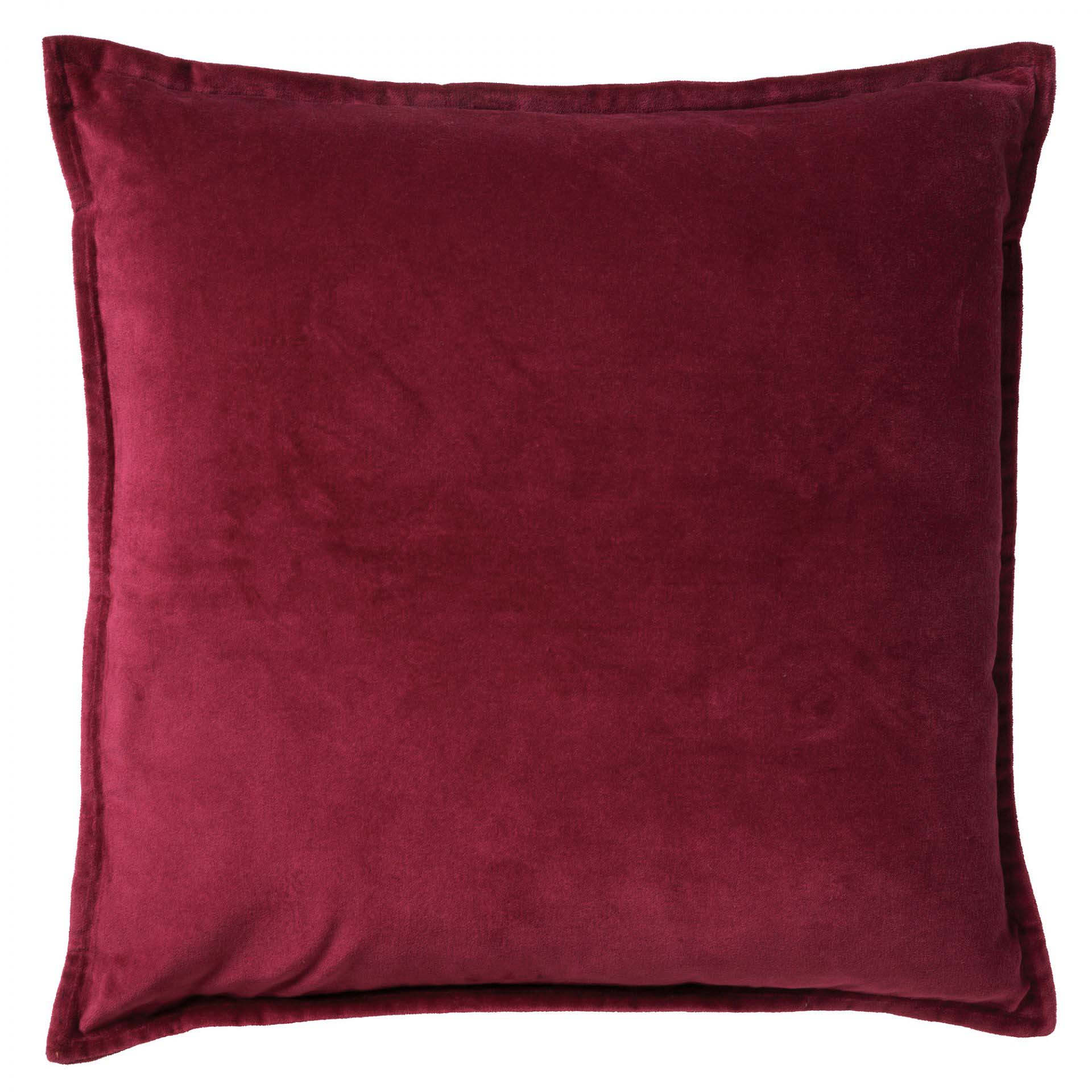 CAITH - Kussenhoes velvet 100% katoen 50x50 cm - Red Plum - pruim roze