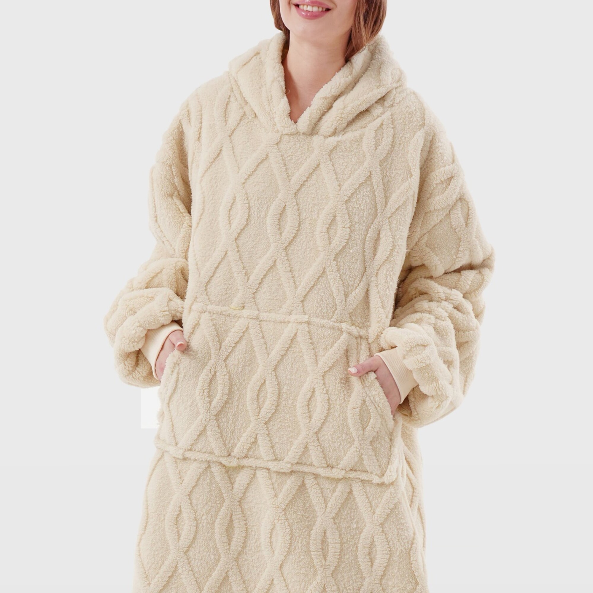 ROSETTA - hoodie 70x110 cm - volwassenen - Bone White - wit ROSETTA - hoodie 70x110 cm - volwassenen - Bone White - wit