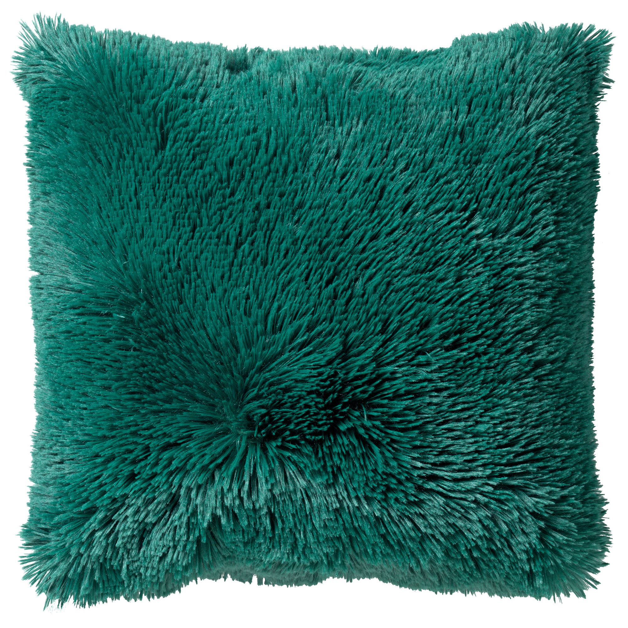 FLUFFY - Sierkussen 45x45 cm - superzacht - effen kleur - Galapagos Green - groen
