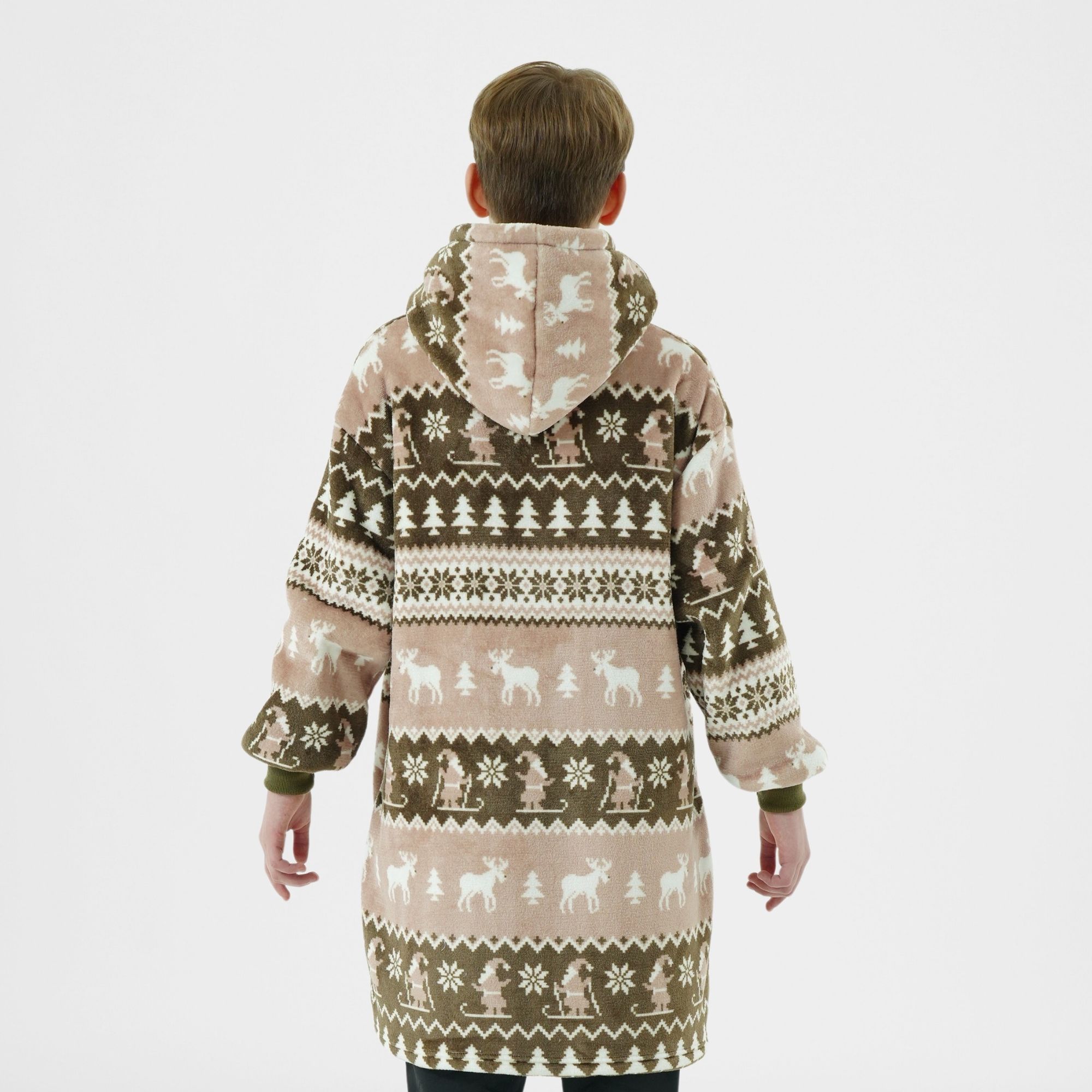 LAPLAND - hoodie 60x90 cm - tieners - XS - kerst - Military Olive - groen