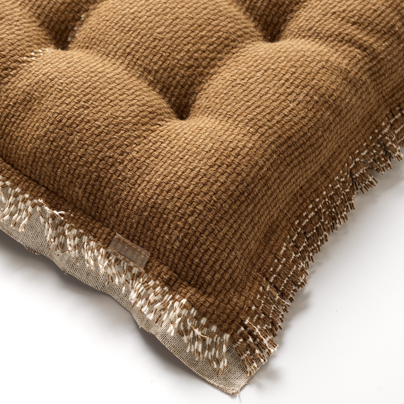 BURTO - Stoelkussen van gewassen katoen Tobacco Brown 40x40 cm - bruin BURTO - Stoelkussen van gewassen katoen Tobacco Brown 40x40 cm - bruin