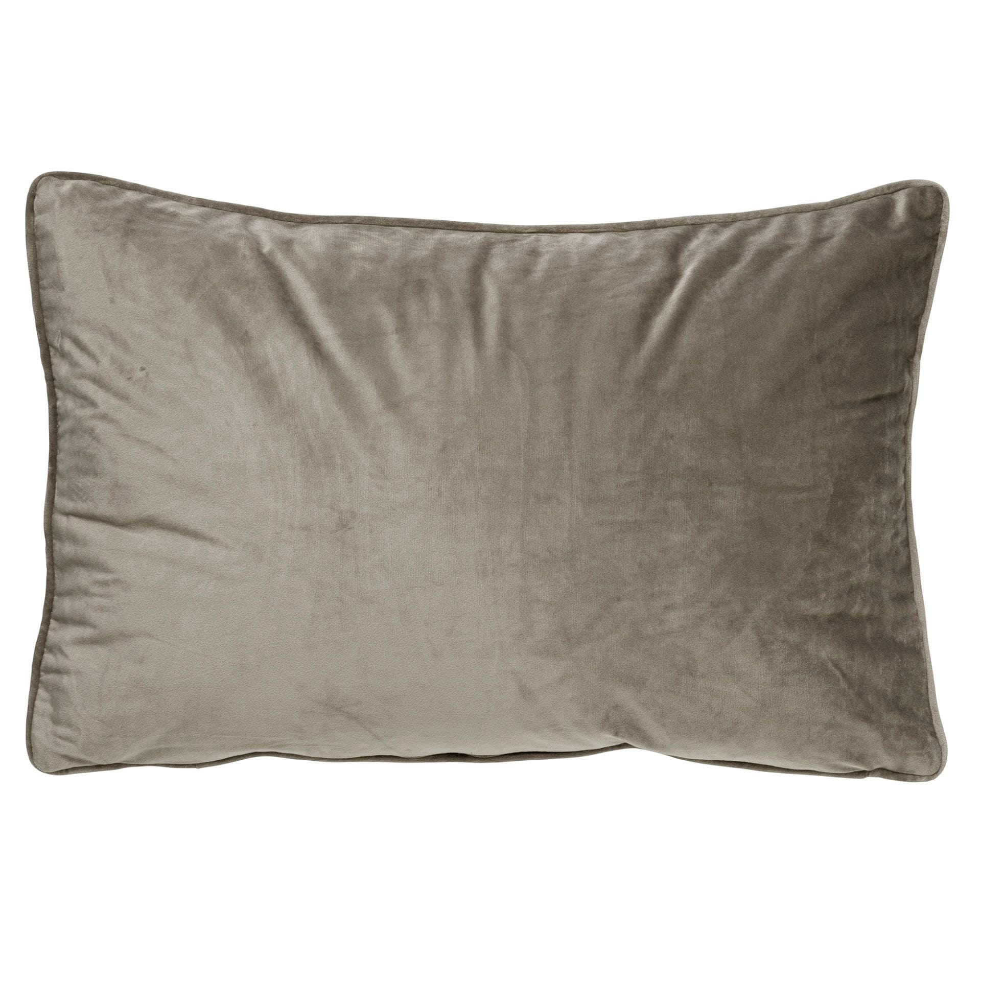FINN - Sierkussen 40x60 cm - velvet - effen kleur - Driftwood - taupe
