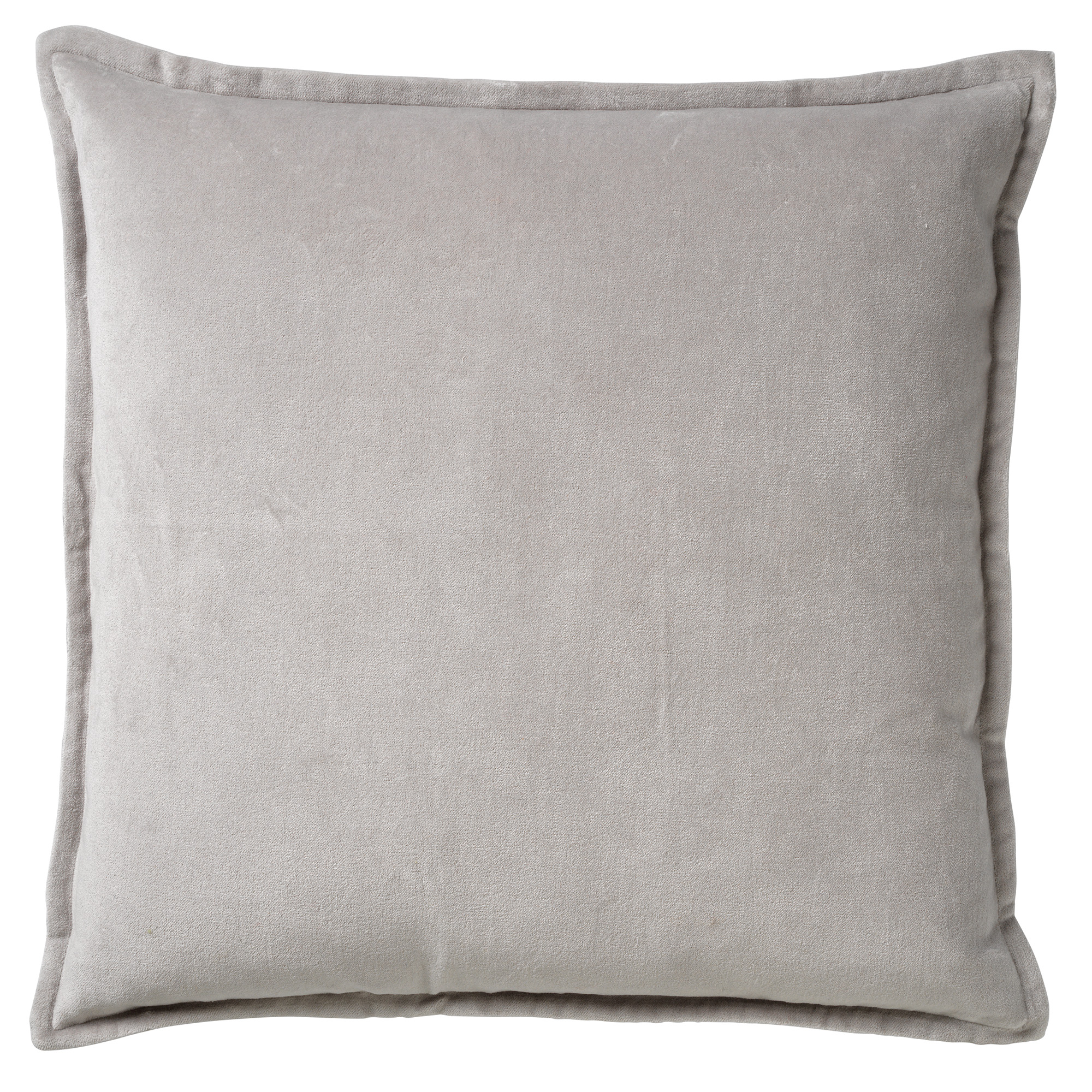 CAITH - Sierkussen 50x50 cm - 100% katoen velvet - lekker zacht - Micro Chip - lichtgrijs