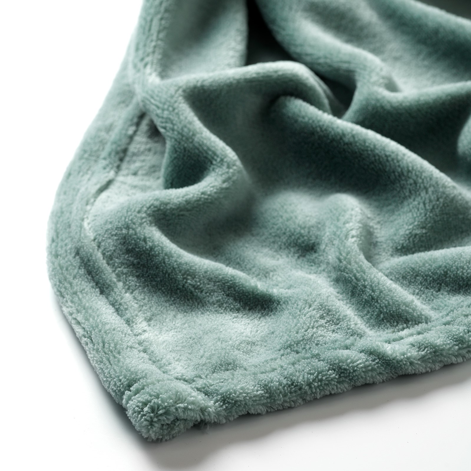 HARVEY - Plaid fleece 150x200 cm - Jadeite - lichtgroen - superzacht HARVEY - Plaid fleece 150x200 cm - Jadeite - lichtgroen - superzacht