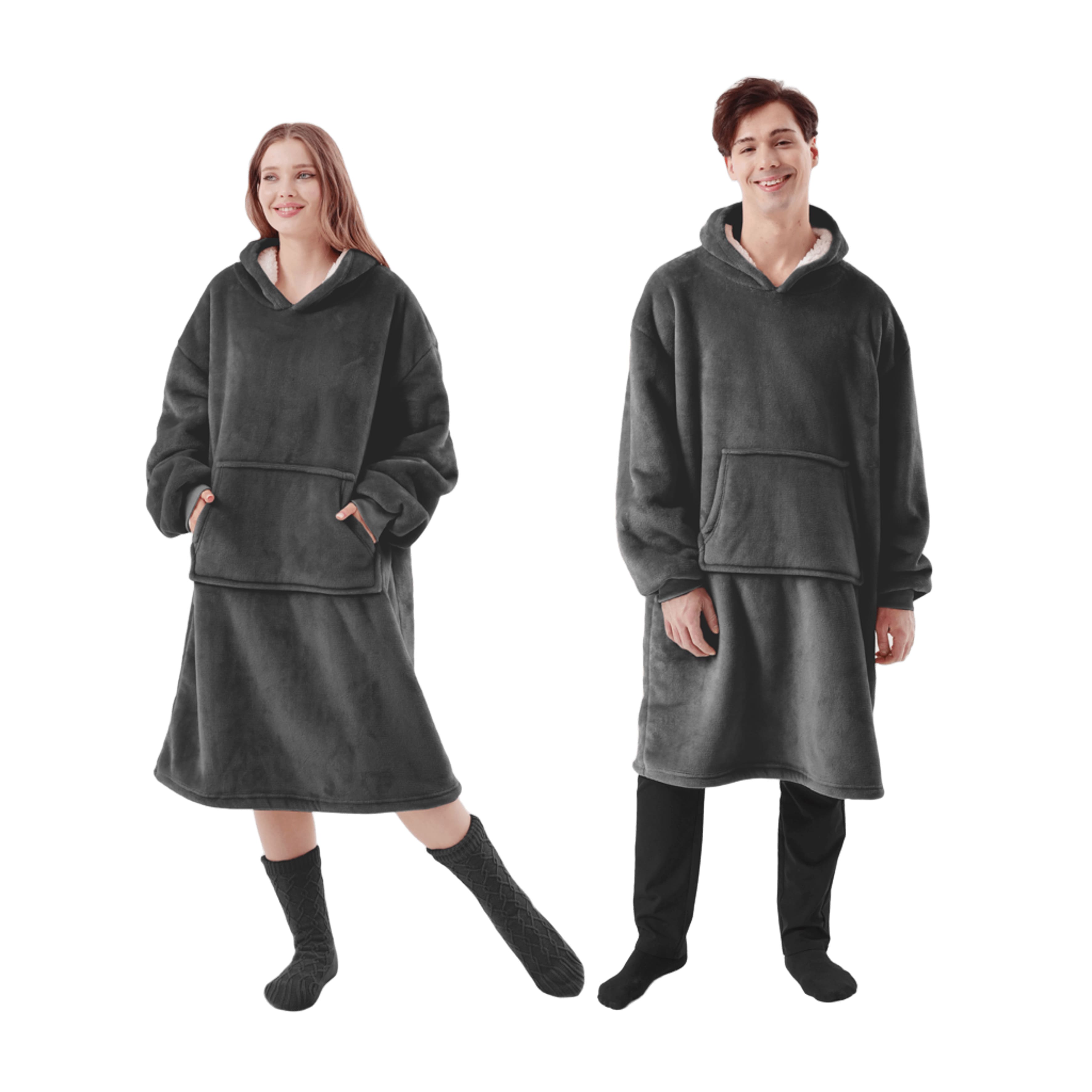 SHERRY - hoodie 70x110 cm - oversized - hoodie deken - Raven - zwart