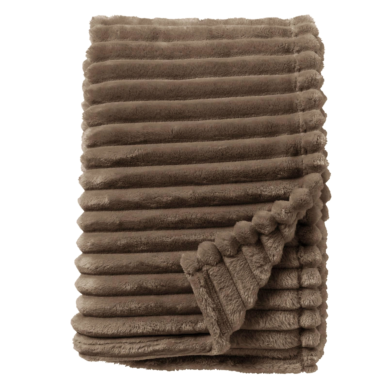 RICKY - Plaid 150x200 cm - superzacht - warm en donzig - Driftwood - taupe