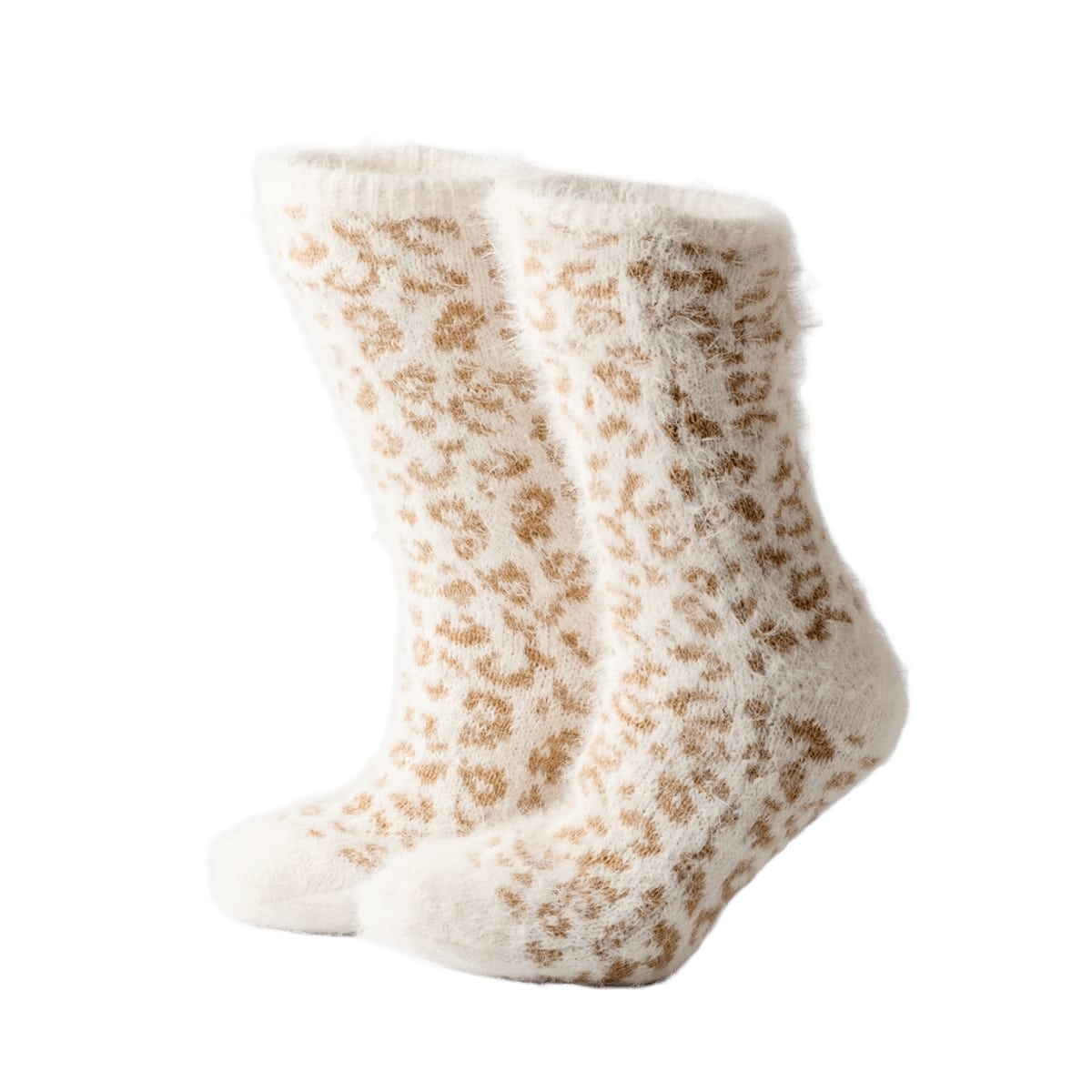 LEO - Huissokken - antislip - met sherpa voering - one size - Pumice Stone - beige
