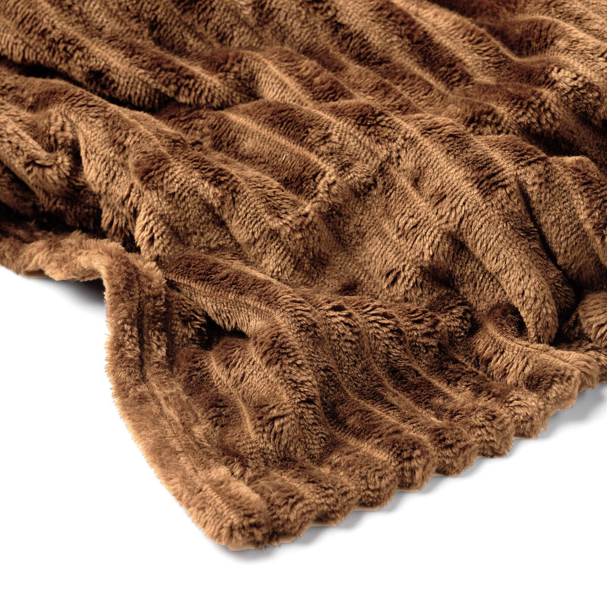 MARTHY - Plaid 140x180 cm - Tobacco Brown - Bruin