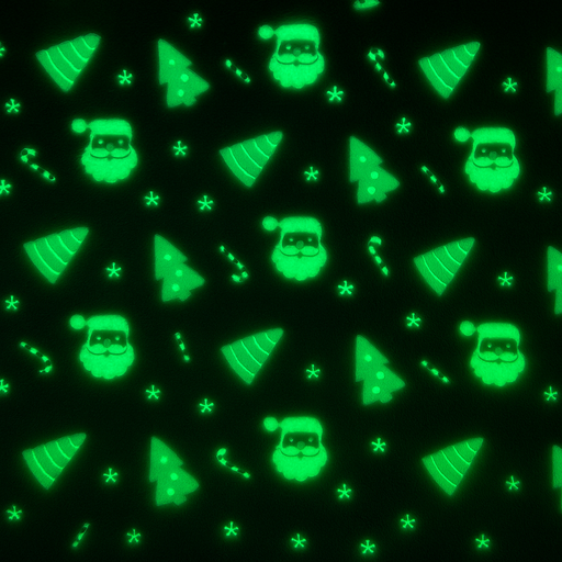 CHRISTMAS GLOW   plaid 140x180 cm - glow-in-the-dark - kerst - Barbados Cherry - rood