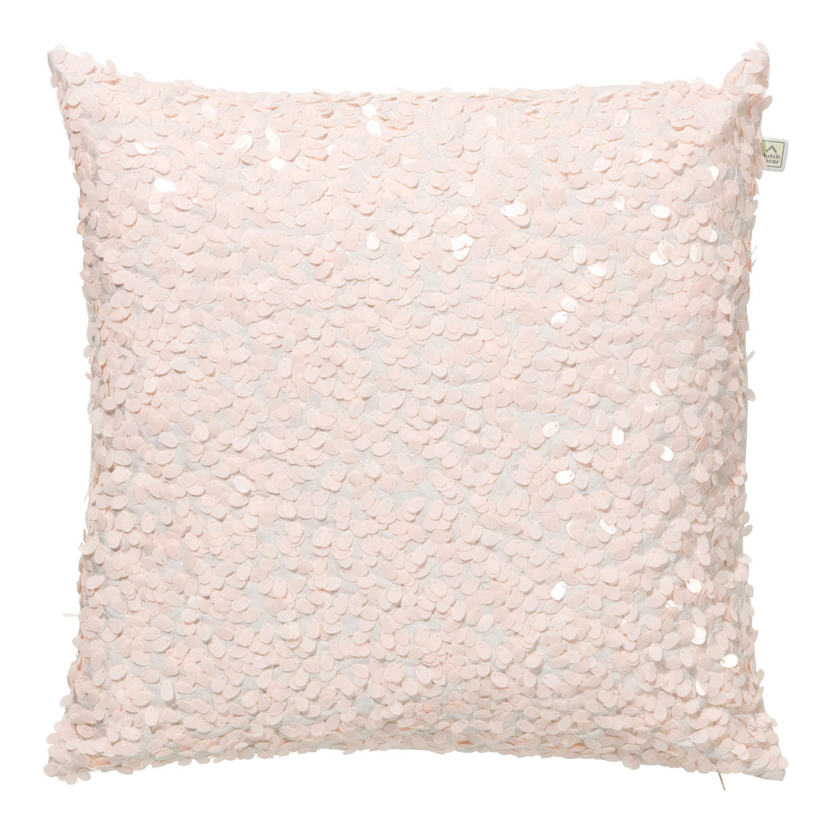 LOVURI - Sierkussen met pailletten 45x45 cm - roze - wit 