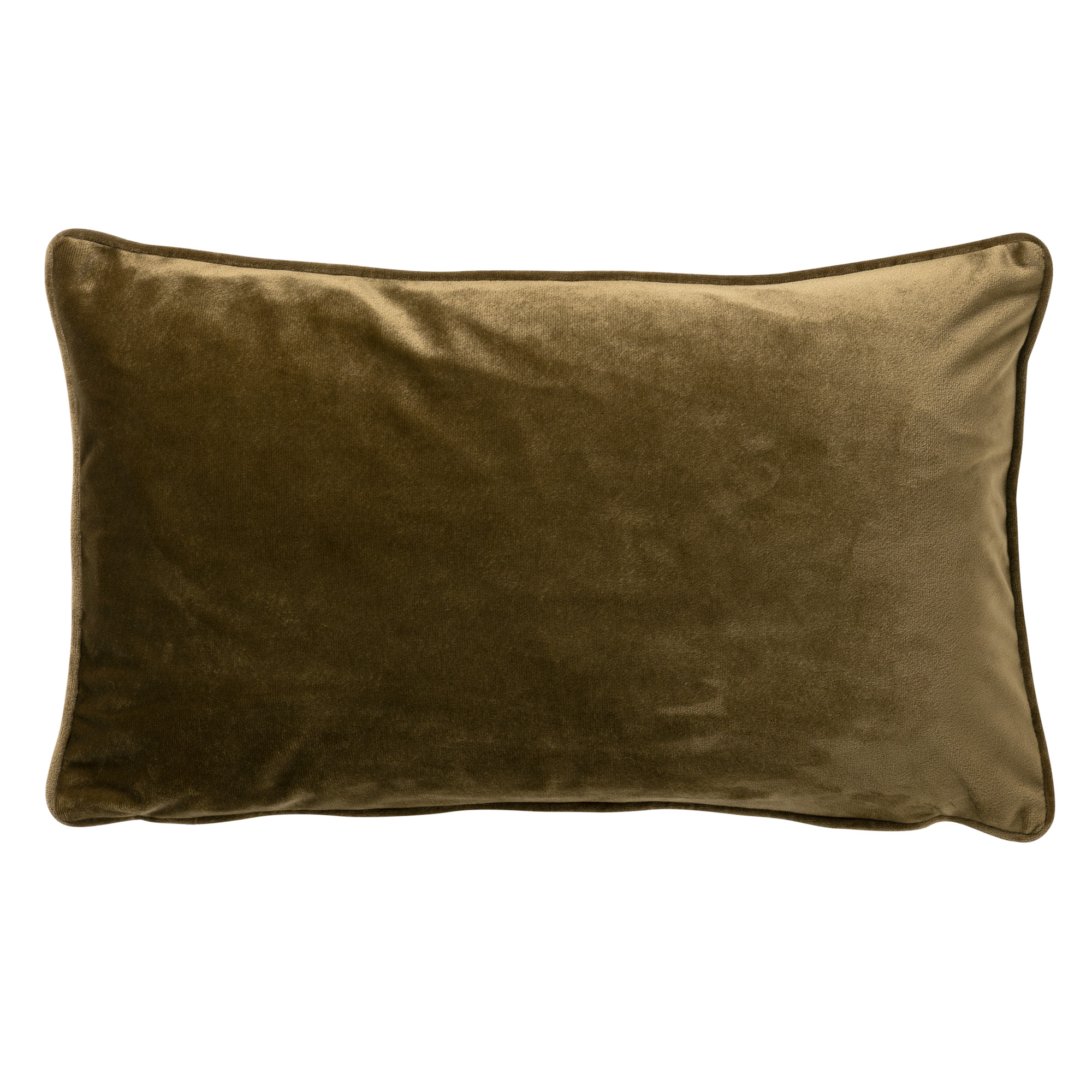 FINN - Sierkussen 30x50 cm - velvet - lendekussen - Military Olive - groen