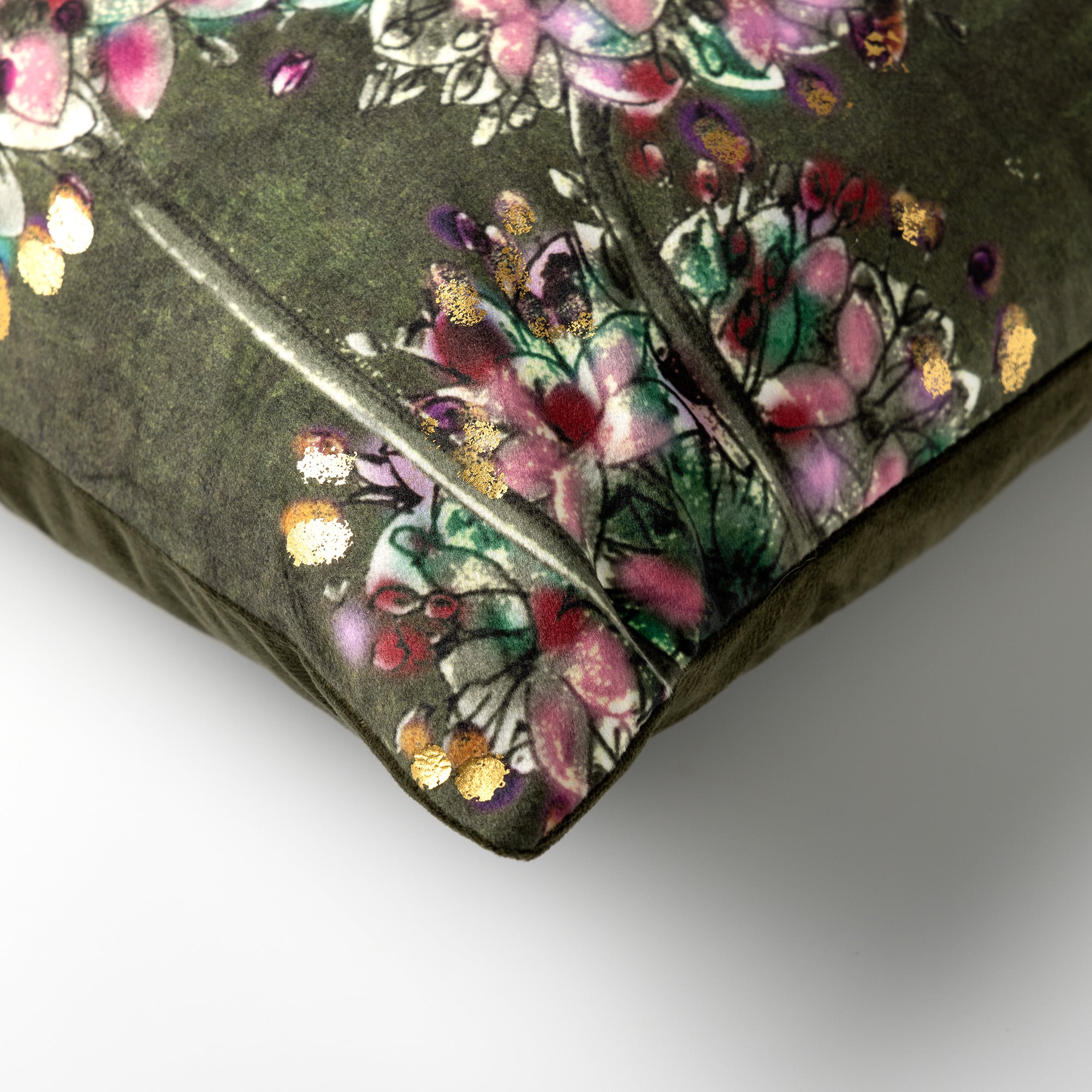 FLORES - Sierkussen 30x50 cm - Military Olive - groen
